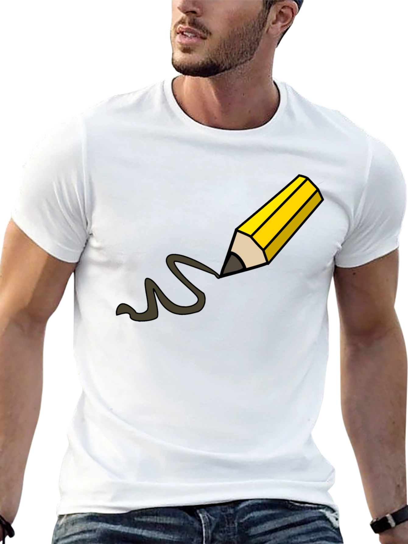 Pencil Drawing Black T-Shirt