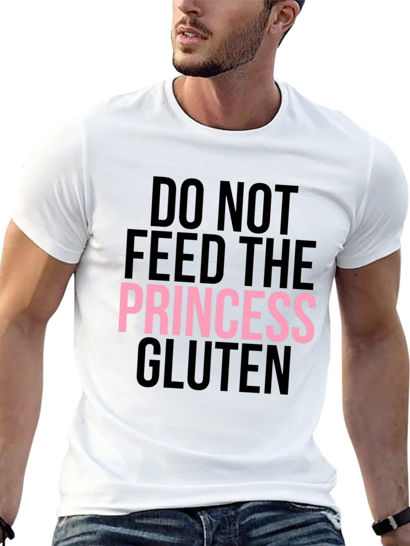 Do Not Feed The Princess Gluten Black T-Shirt