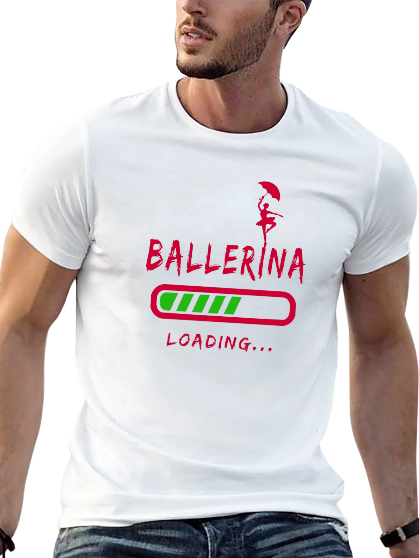 Ballerina Loading T-Shirt - Black Graphic Tee