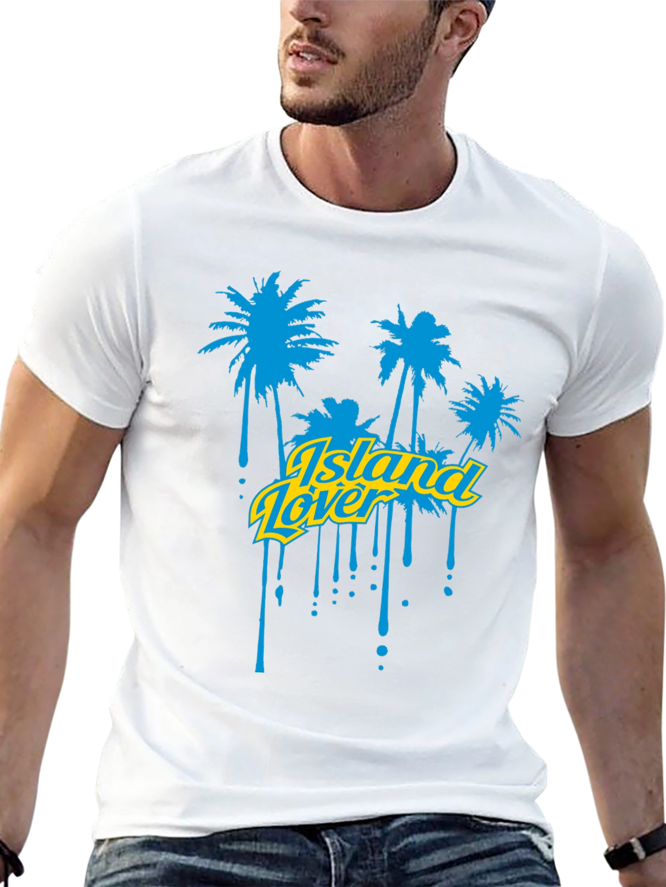 Island Lover Graphic T-Shirt - Black