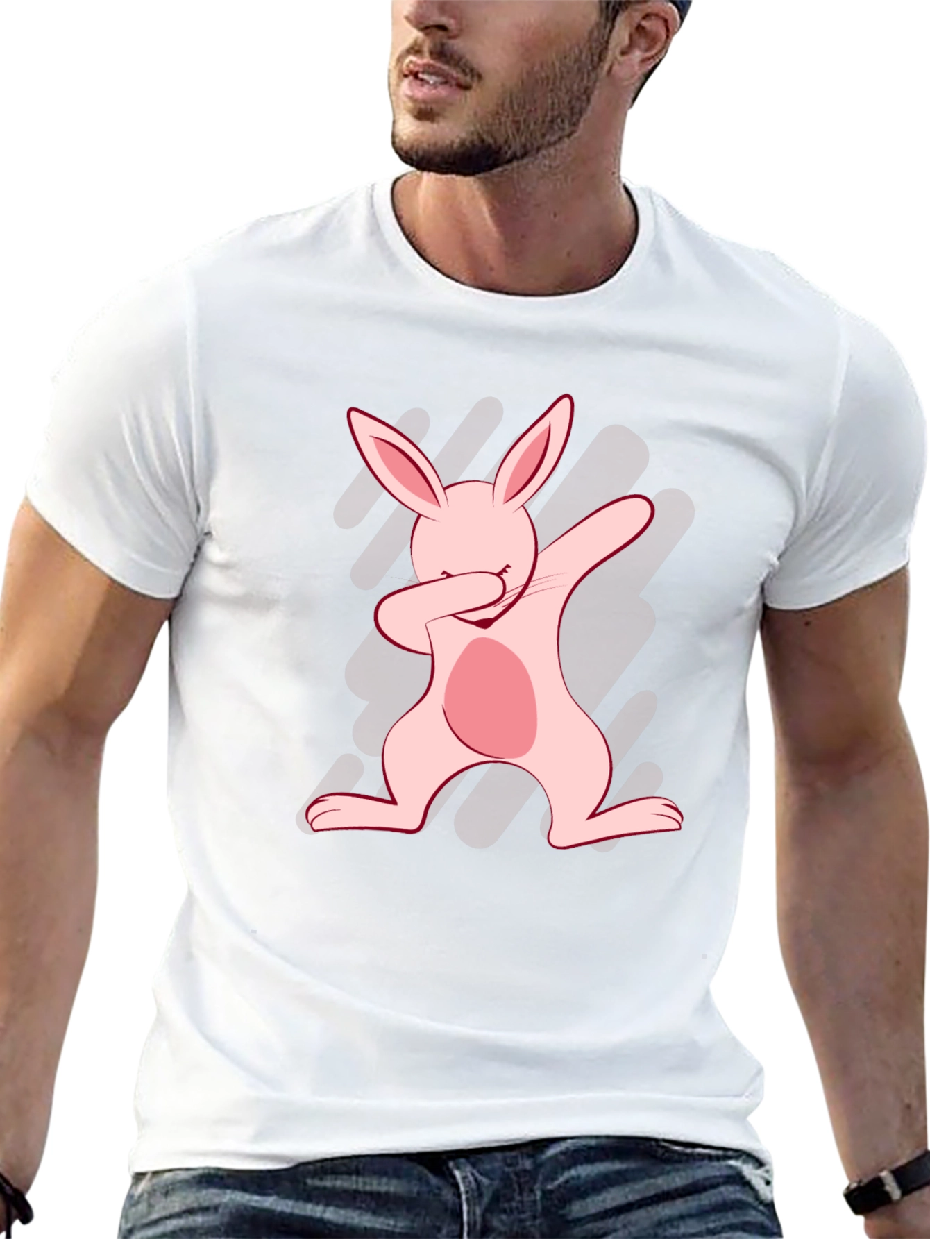 Dabbing Easter Bunny Graphic T-Shirt