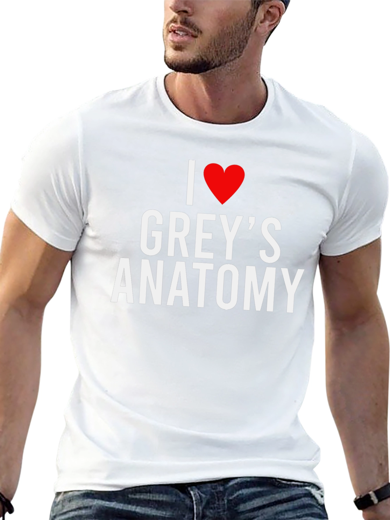 I Love Greys Anatomy Black T-Shirt