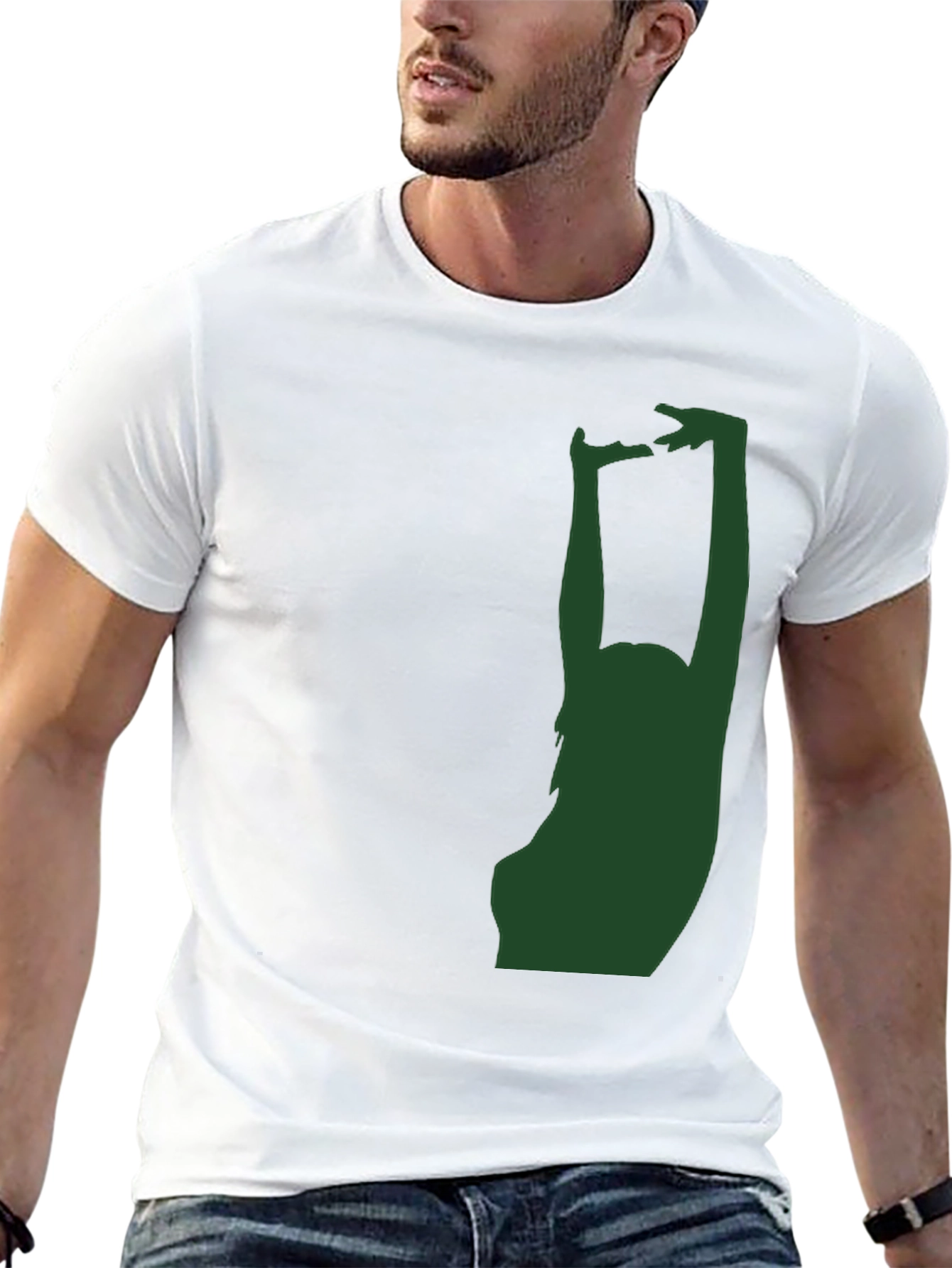 Silhouette Graphic Tee - Black Cotton Blend