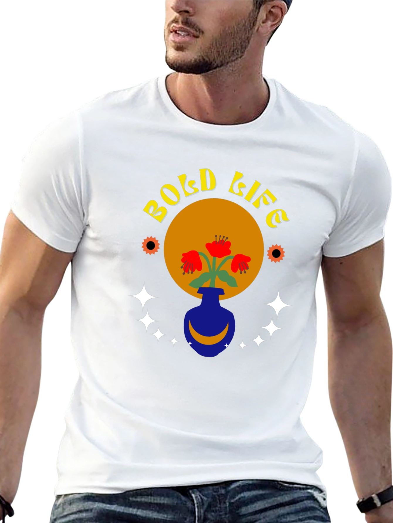 Bold Life Graphic Tee - Unique Artistic Design
