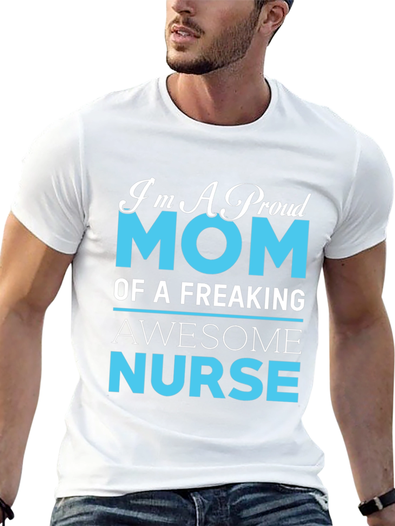 Proud Mom of an Awesome Nurse Graphic T-Shirt
