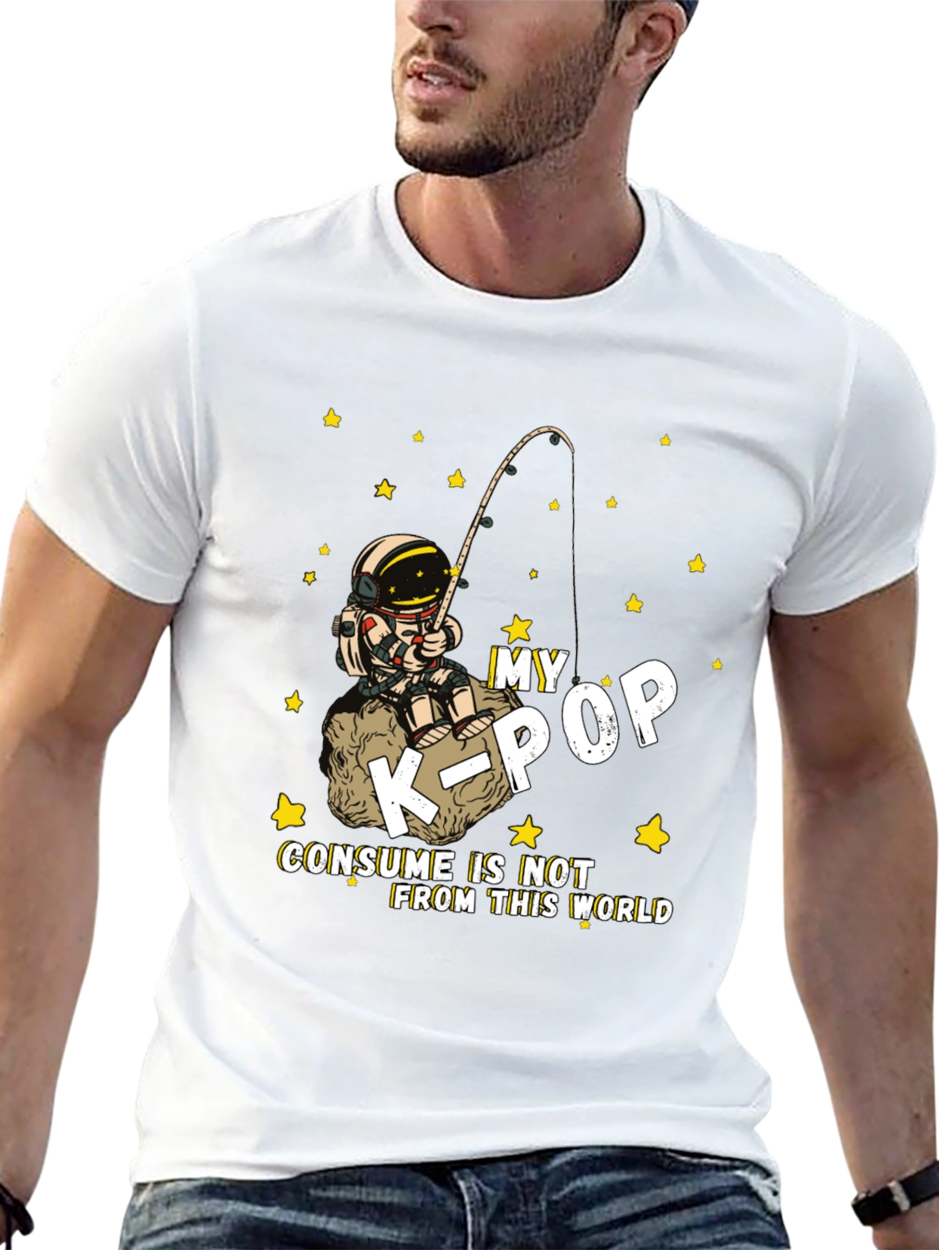 K-Pop Astronaut Graphic T-Shirt - Unisex Cotton Tee