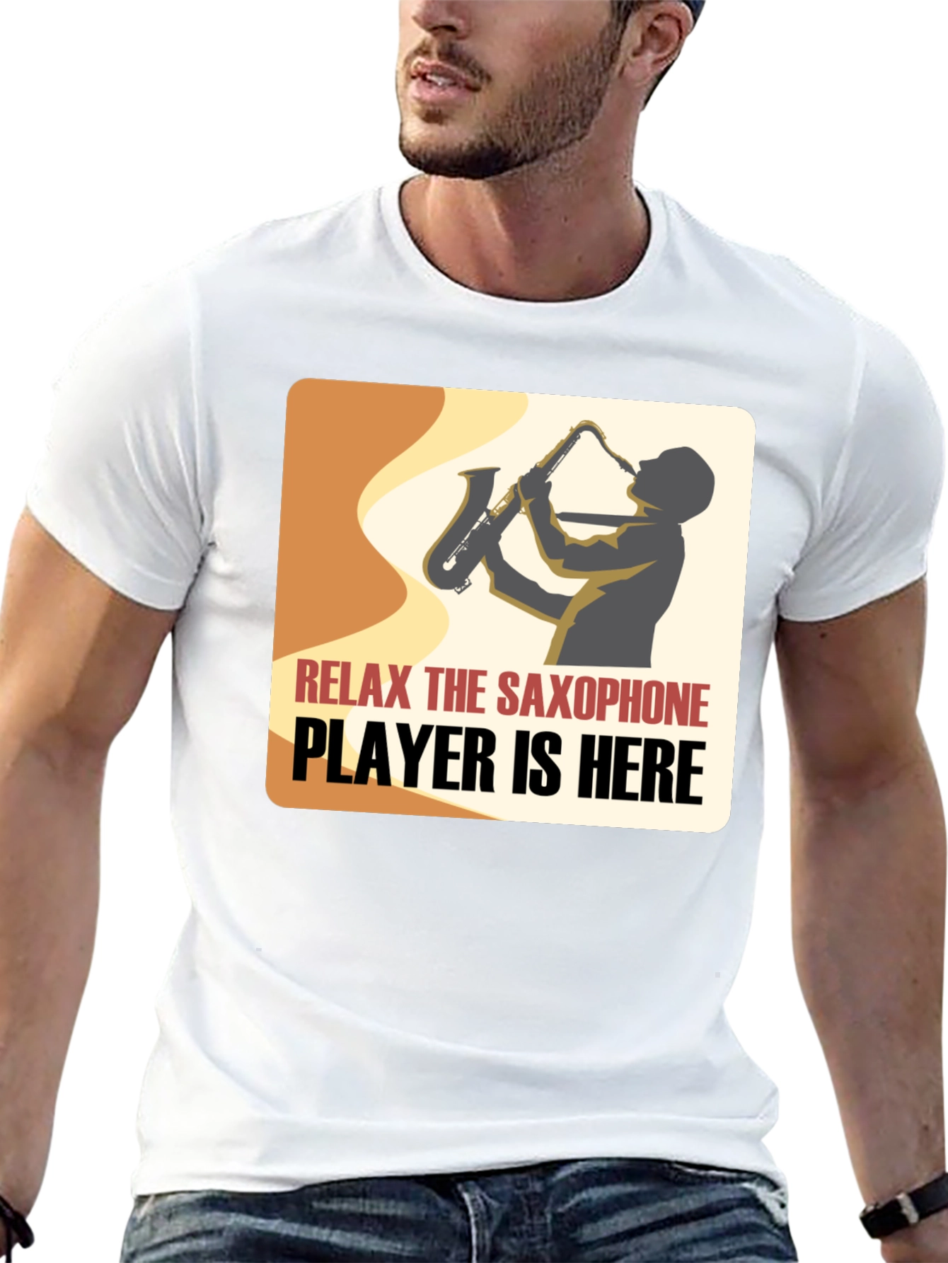 Saxophone Player Graphic Tee - Relax Im Here!