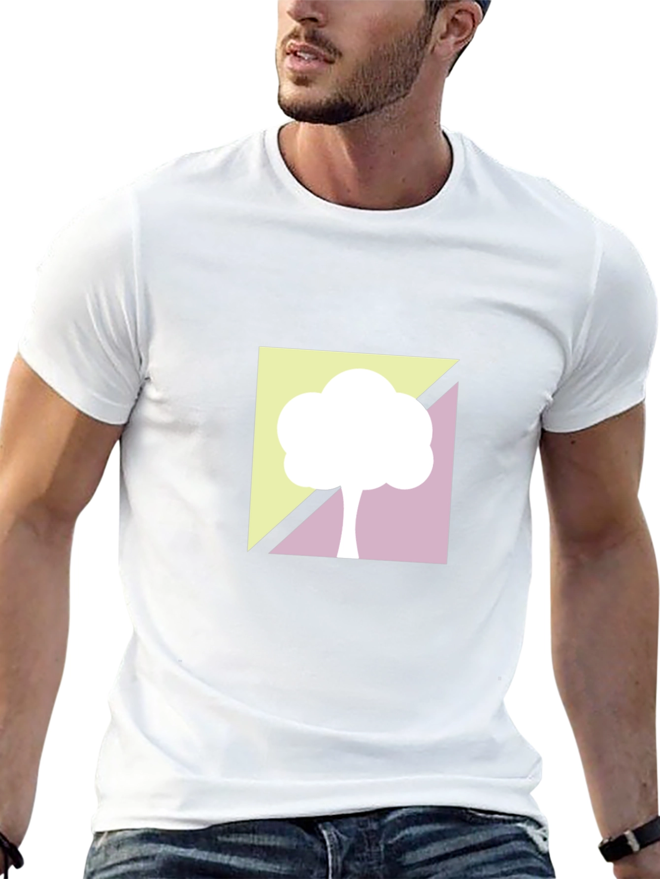 Abstract Tree Graphic Tee - Modern Style