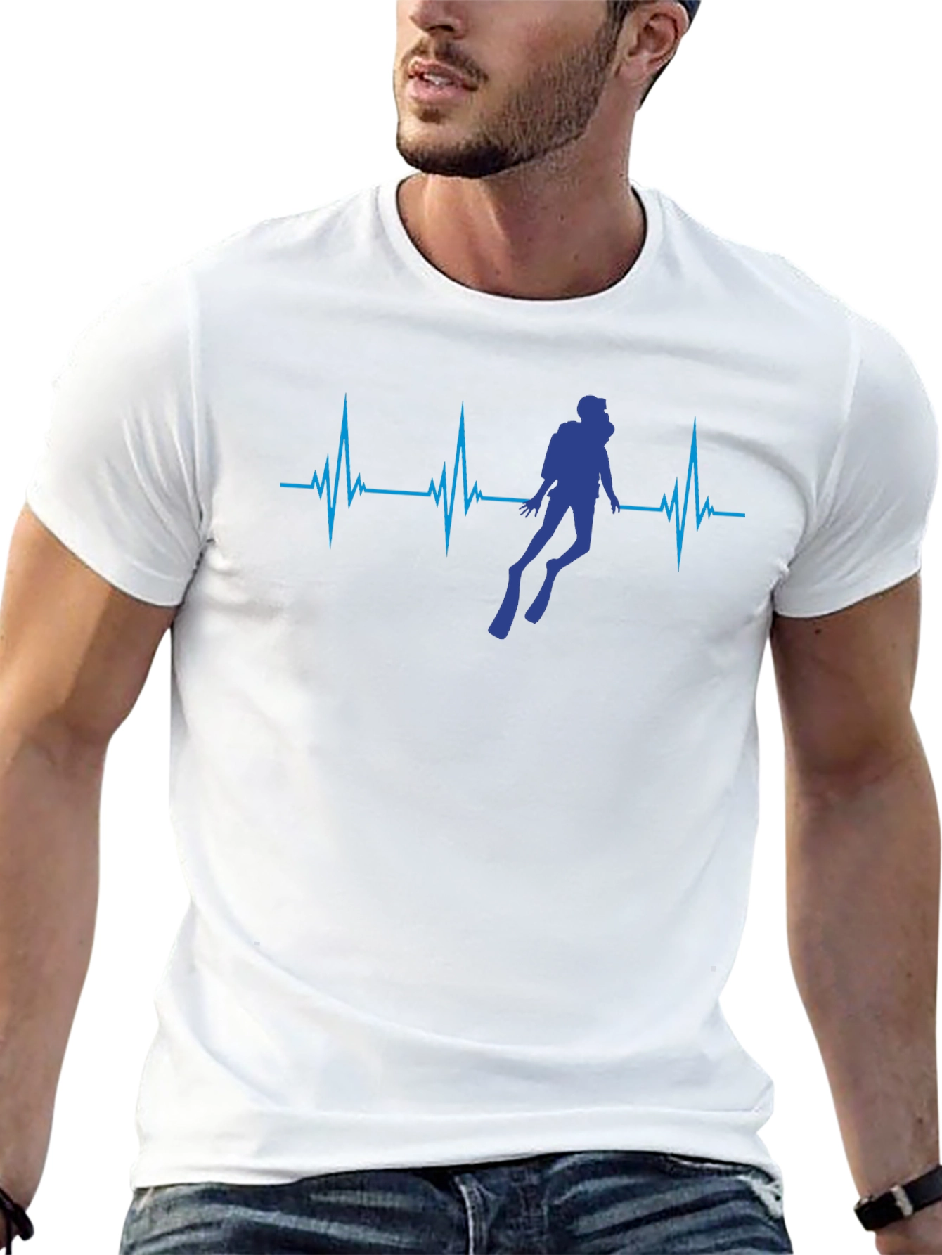 Diver Heartbeat T-Shirt - Scuba Diving Tee