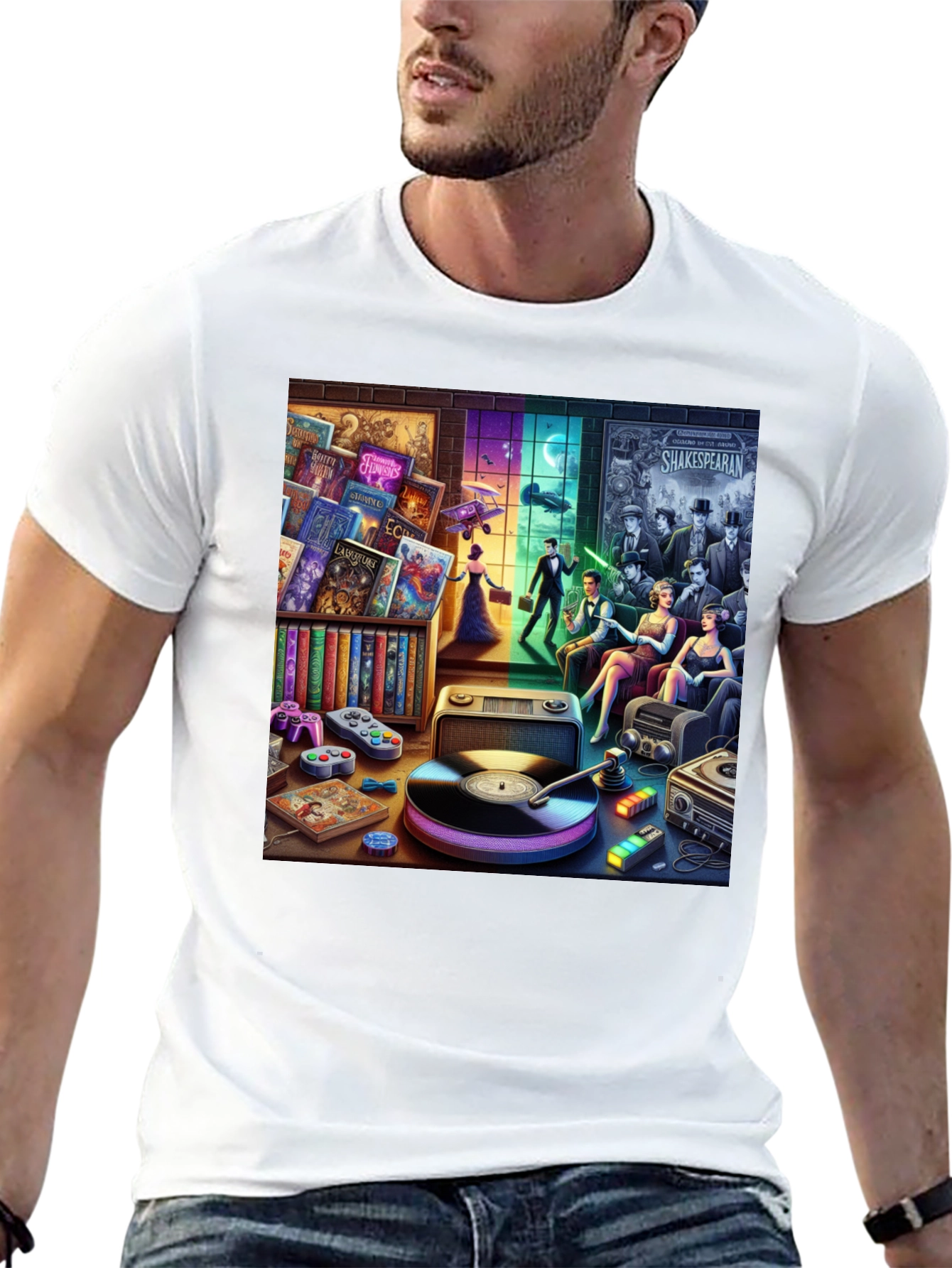Retro Media Mashup Graphic Tee