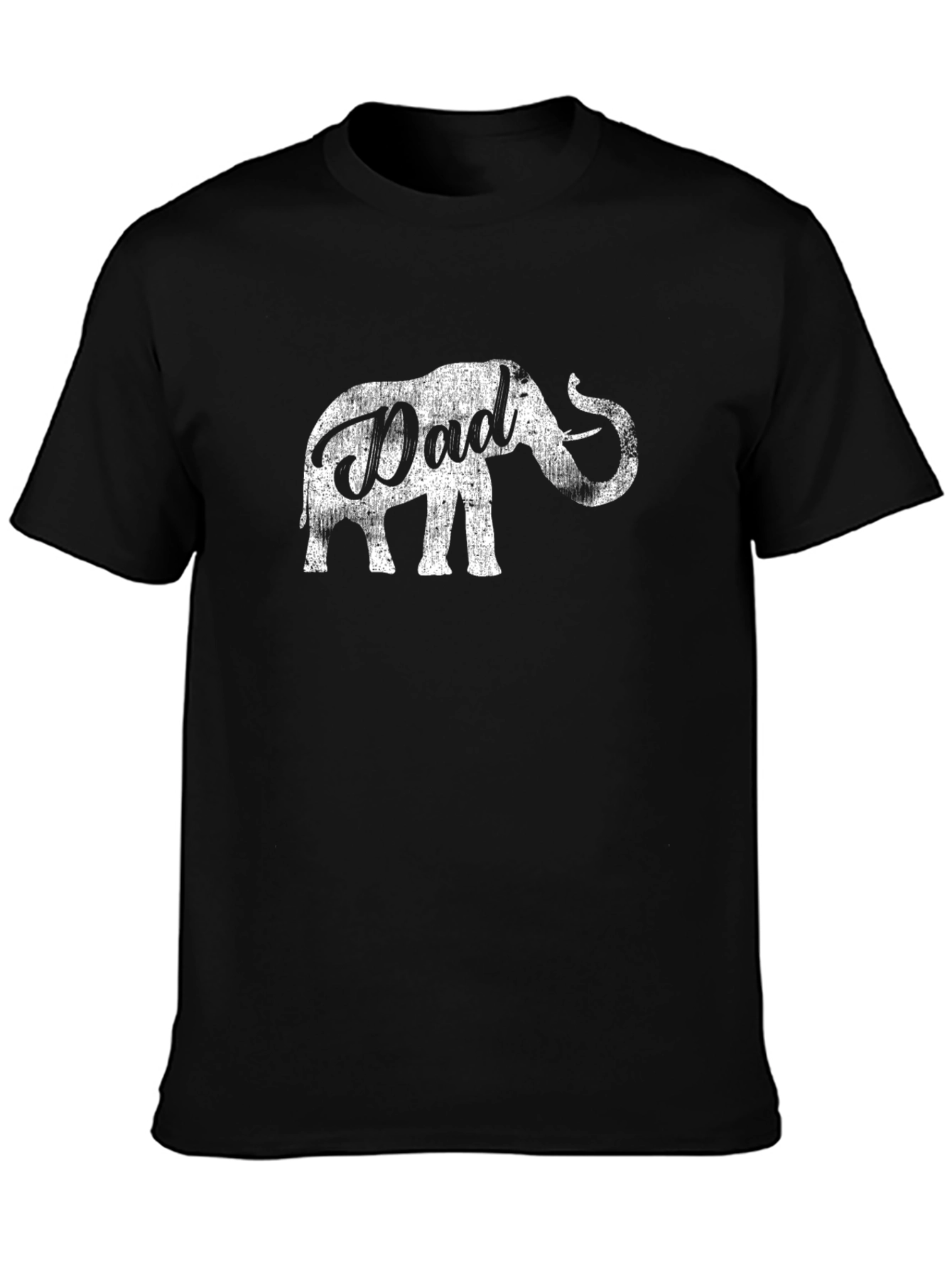 Dad Elephant T-Shirt: Distressed Graphic Tee