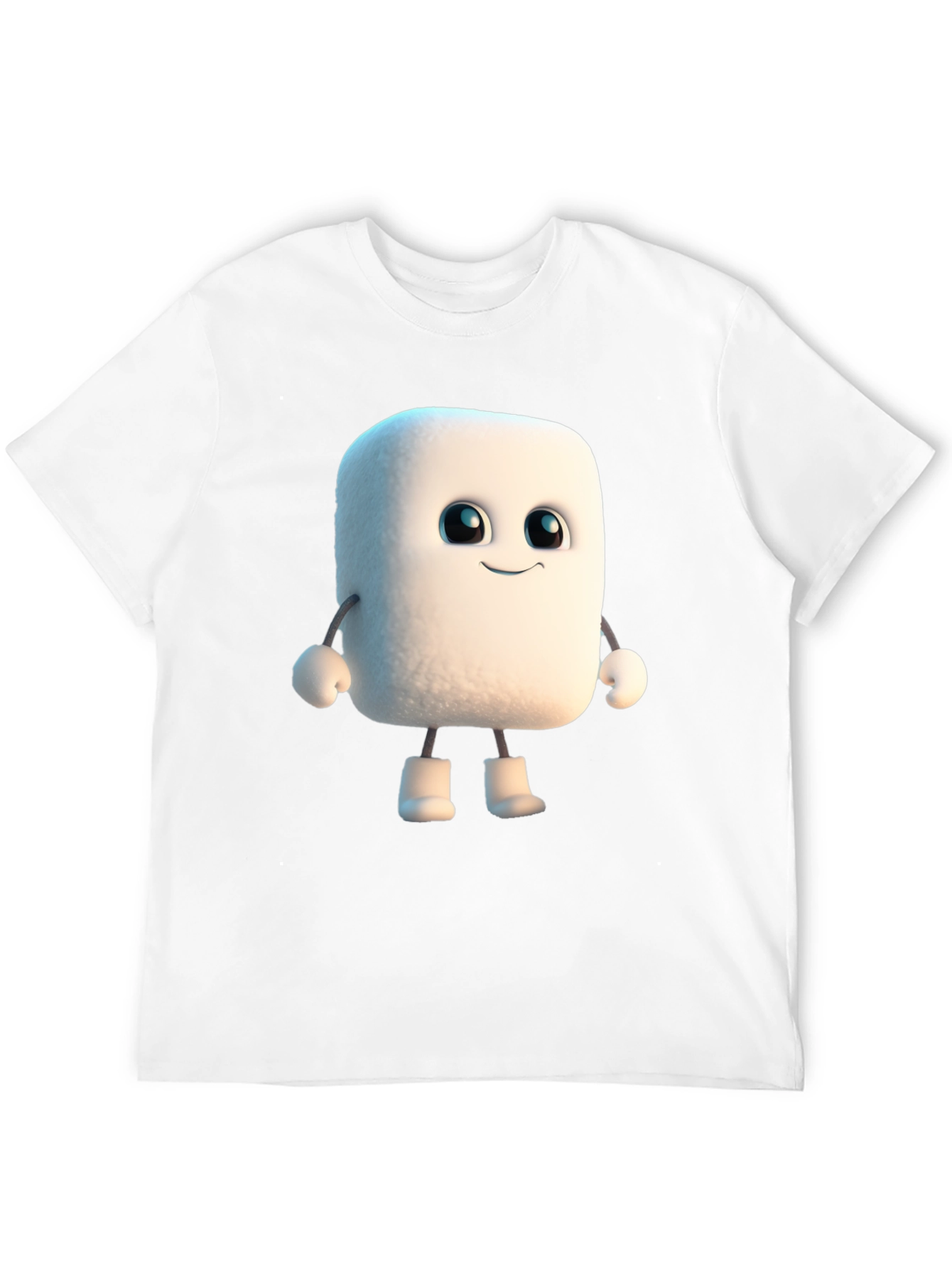 Marshmallow Character Black T-Shirt