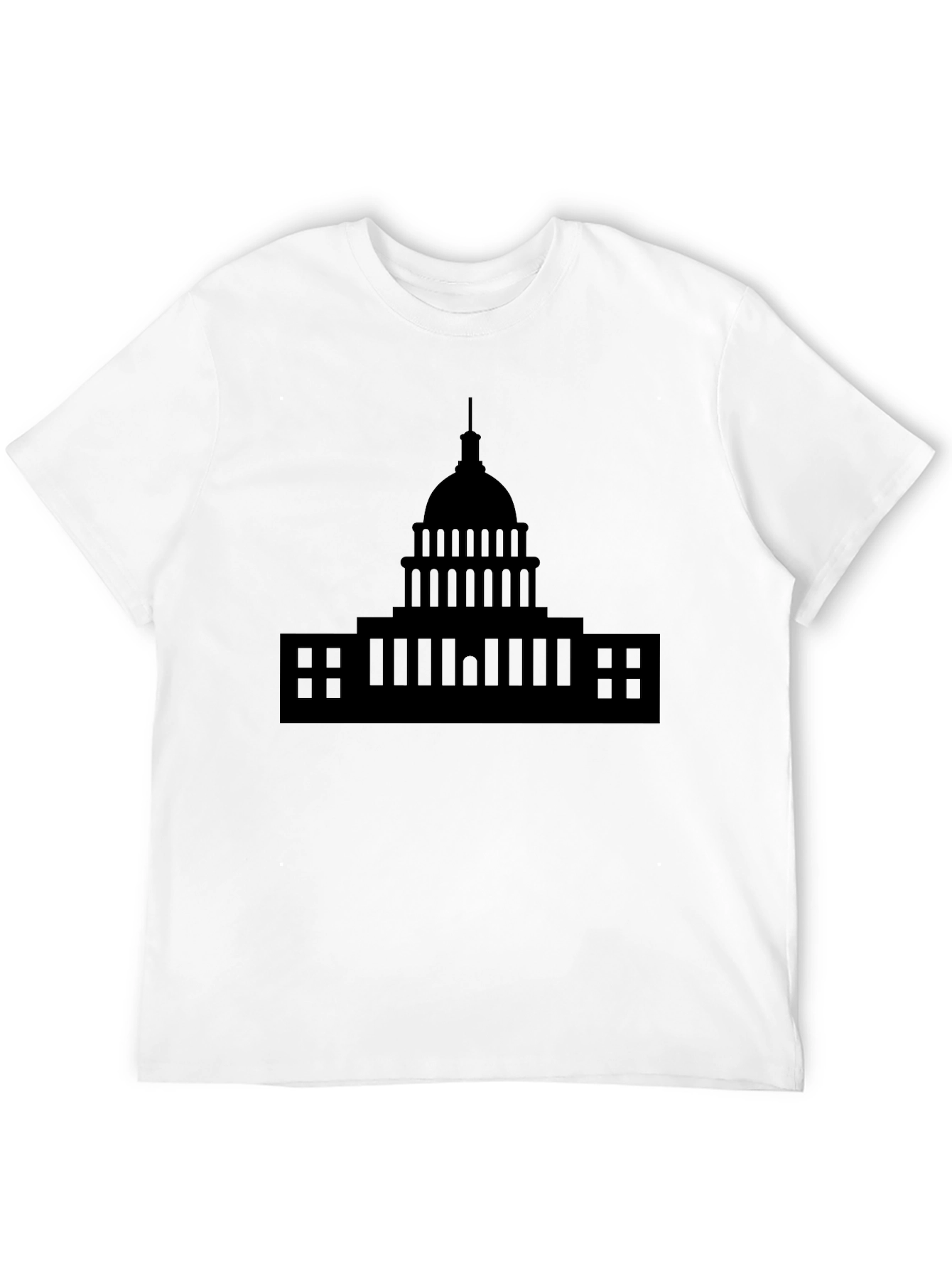 Capitol Building Silhouette T-Shirt - Classic Black Tee