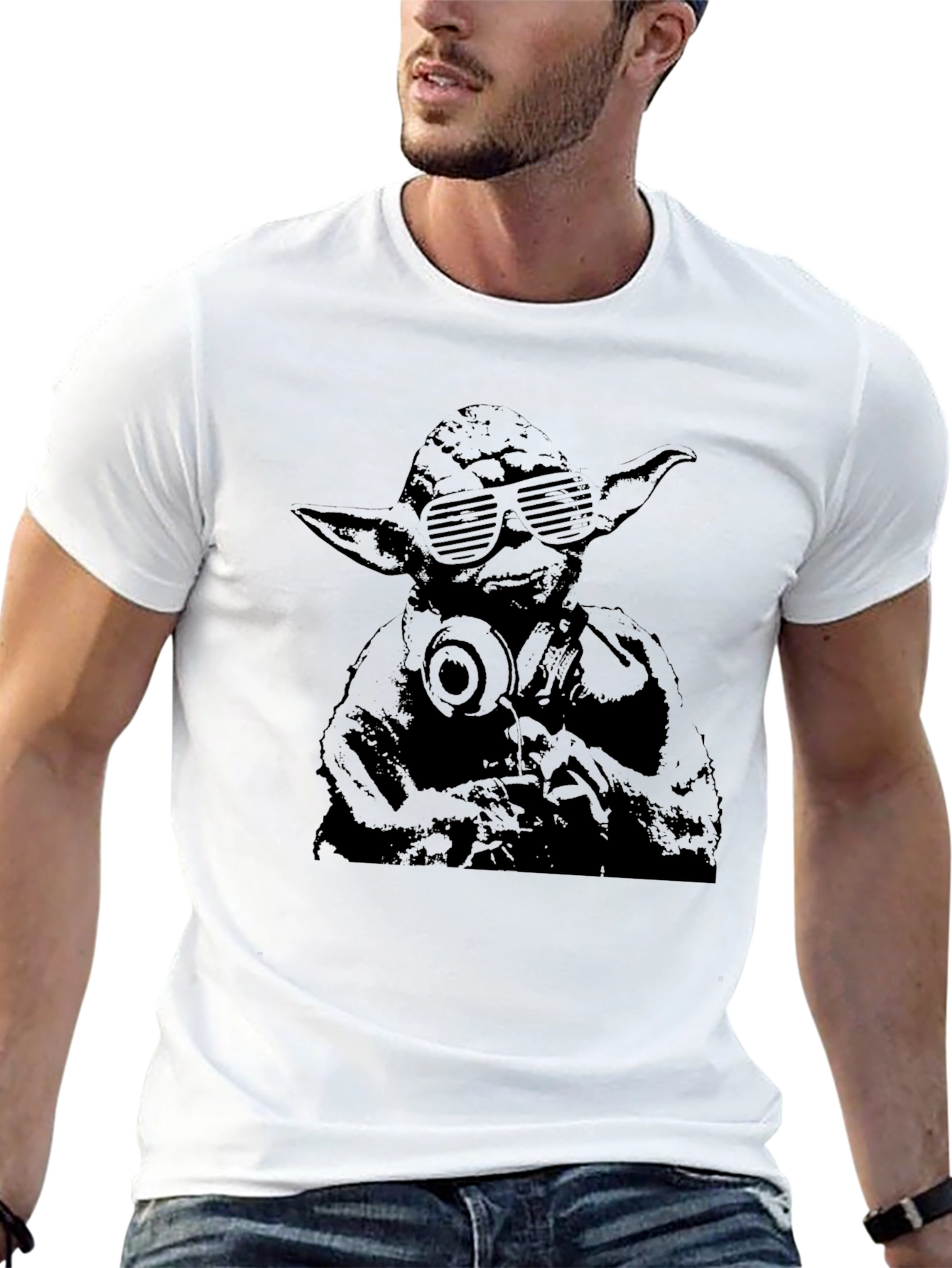 Yoda DJ Graphic T-Shirt - Black