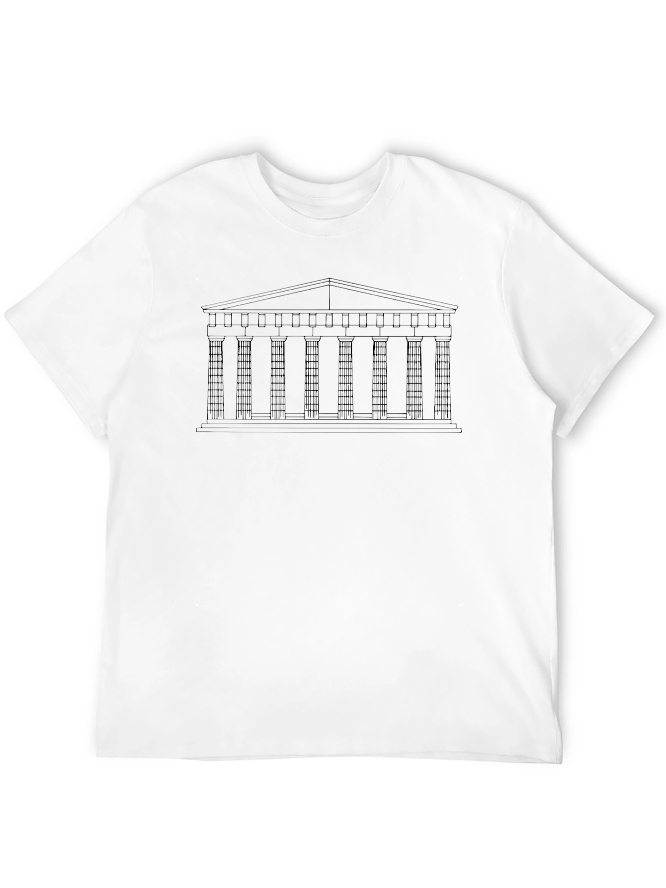 Parthenon Outline T-Shirt - Classic Architecture Design