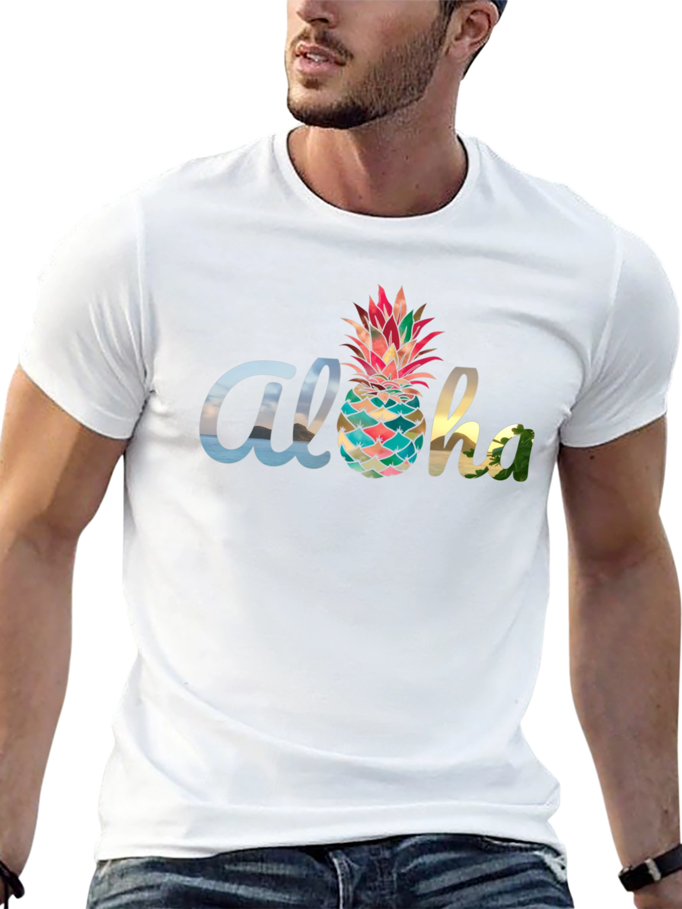 Aloha Pineapple Graphic Tee - Tropical Summer Vibes