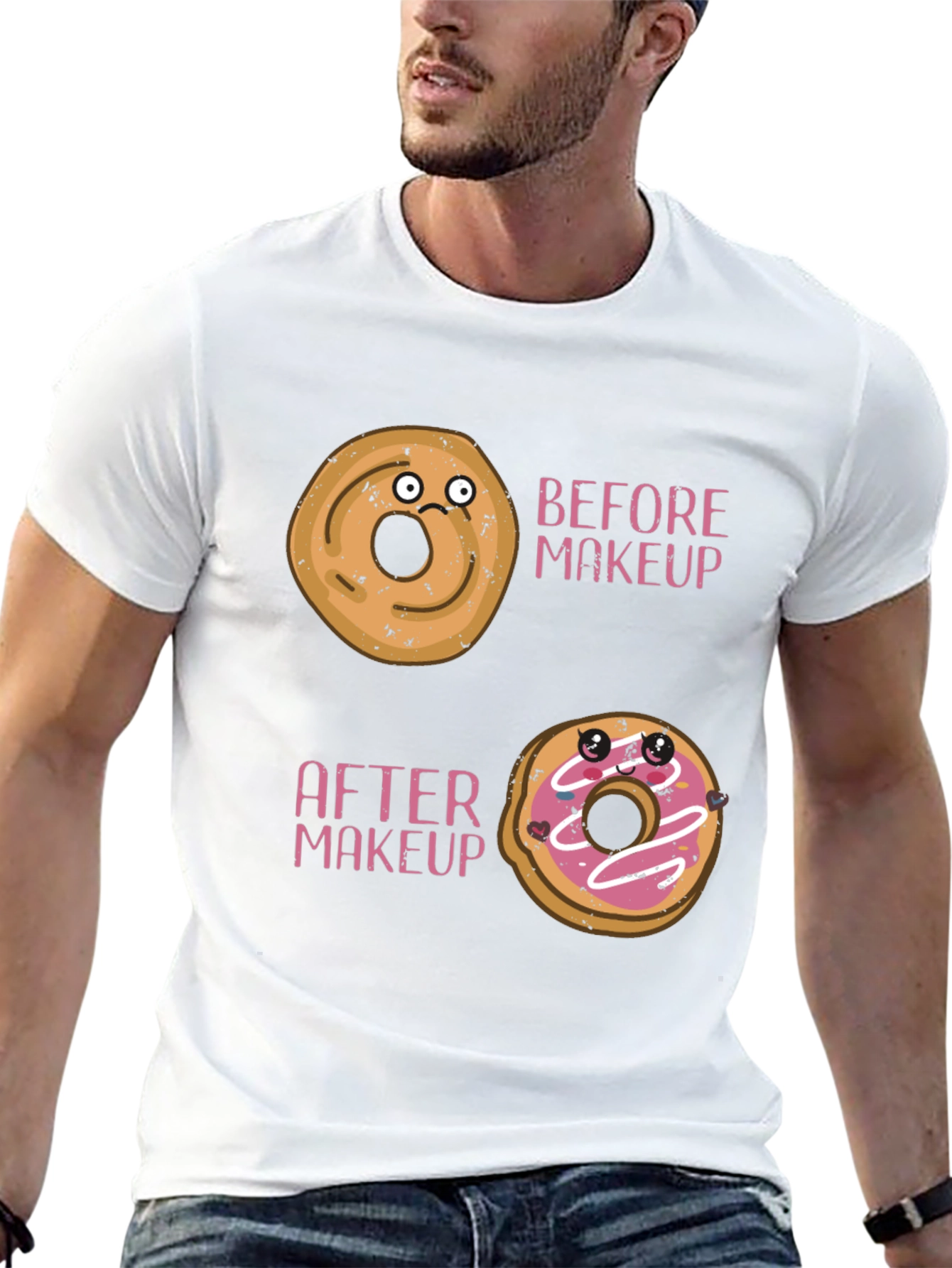 Funny Donut Makeup T-Shirt