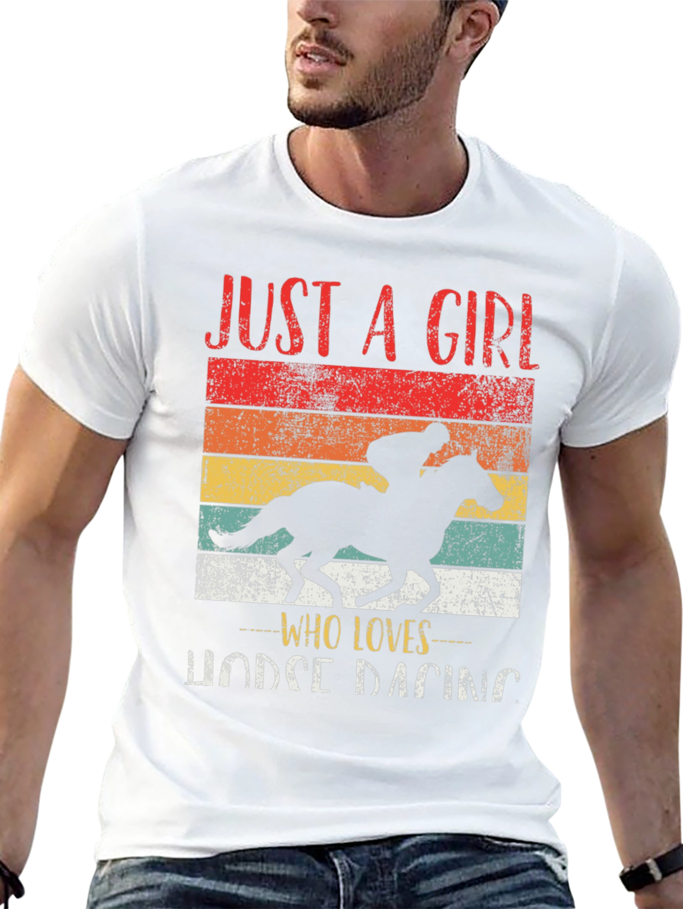 Just a Girl Who Loves Horse Racing T-Shirt