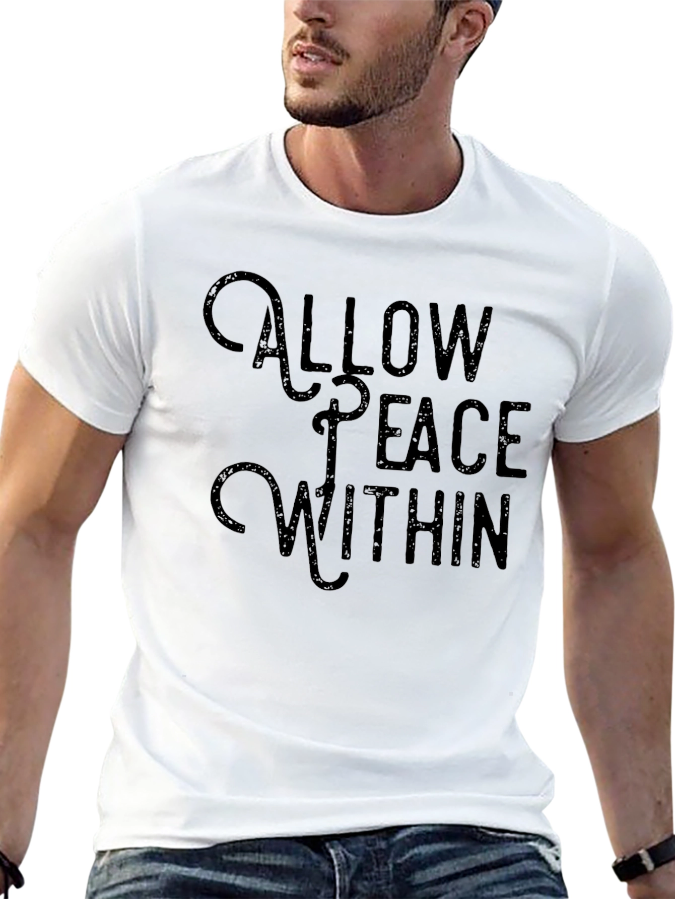 Allow Peace Within Black Graphic T-Shirt