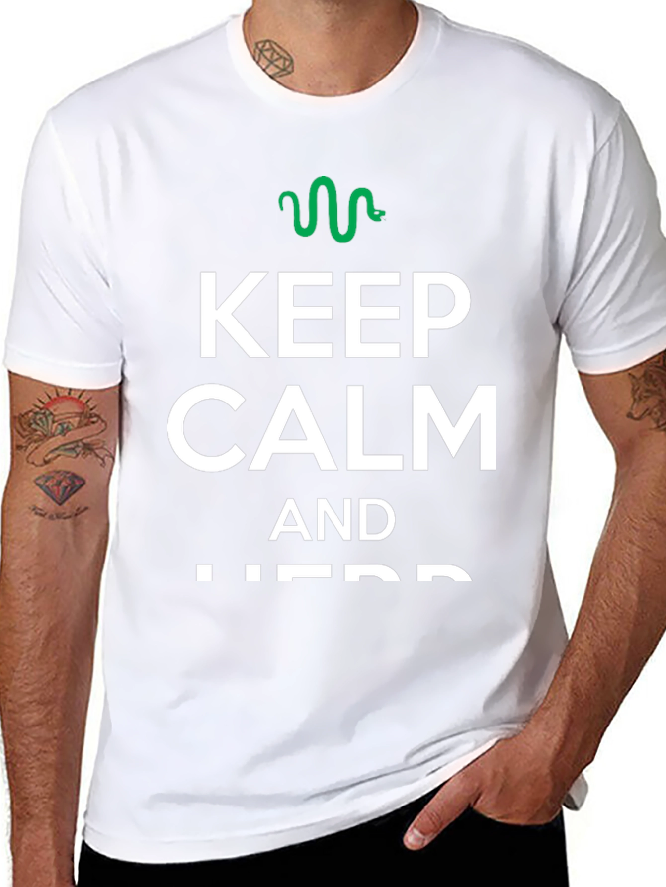 Keep Calm and Herd T-Shirt - Funny Snake Design
