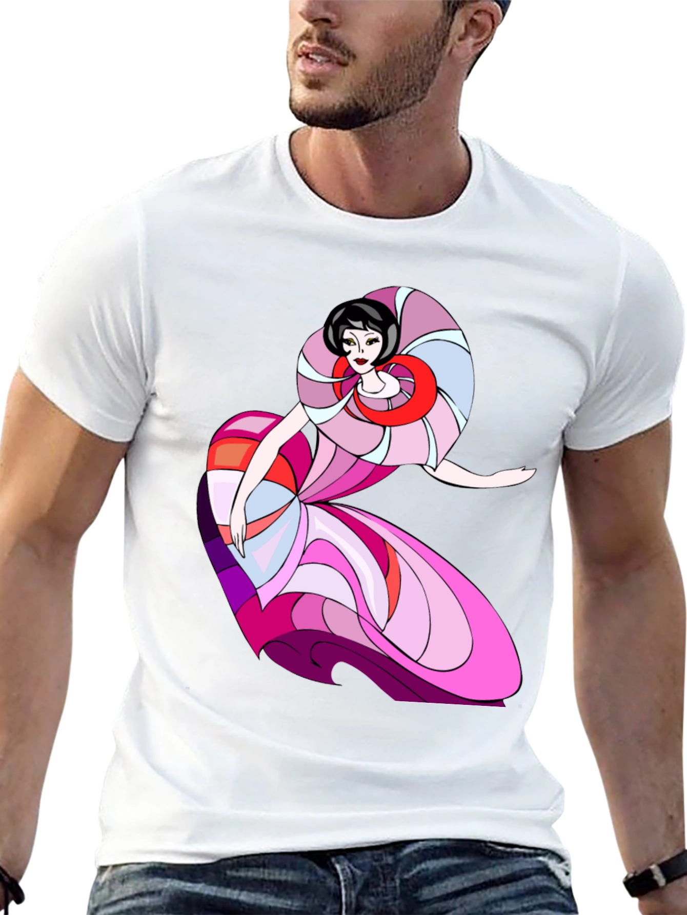 Abstract Dancer Graphic T-Shirt