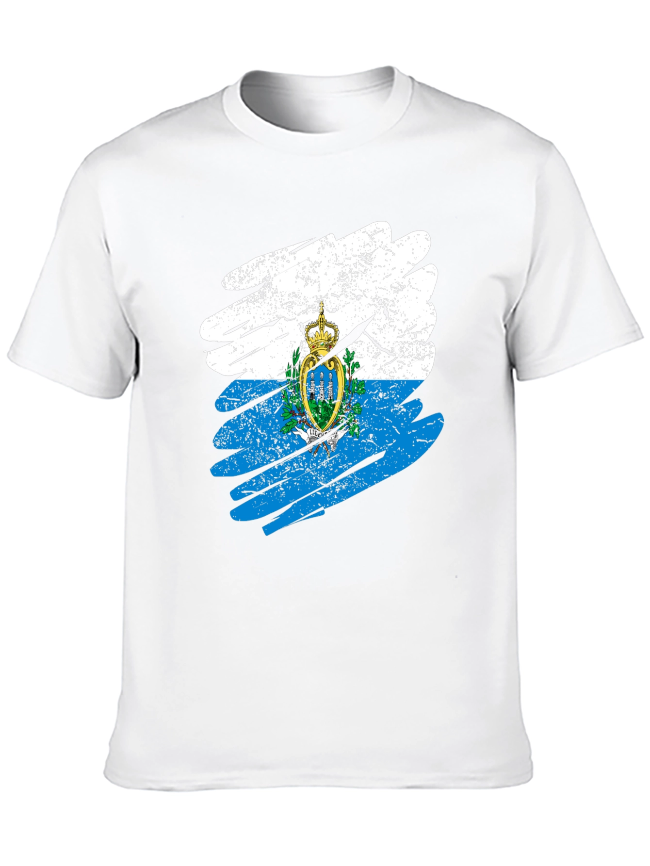 San Marino Flag T-Shirt - Distressed Style Tee