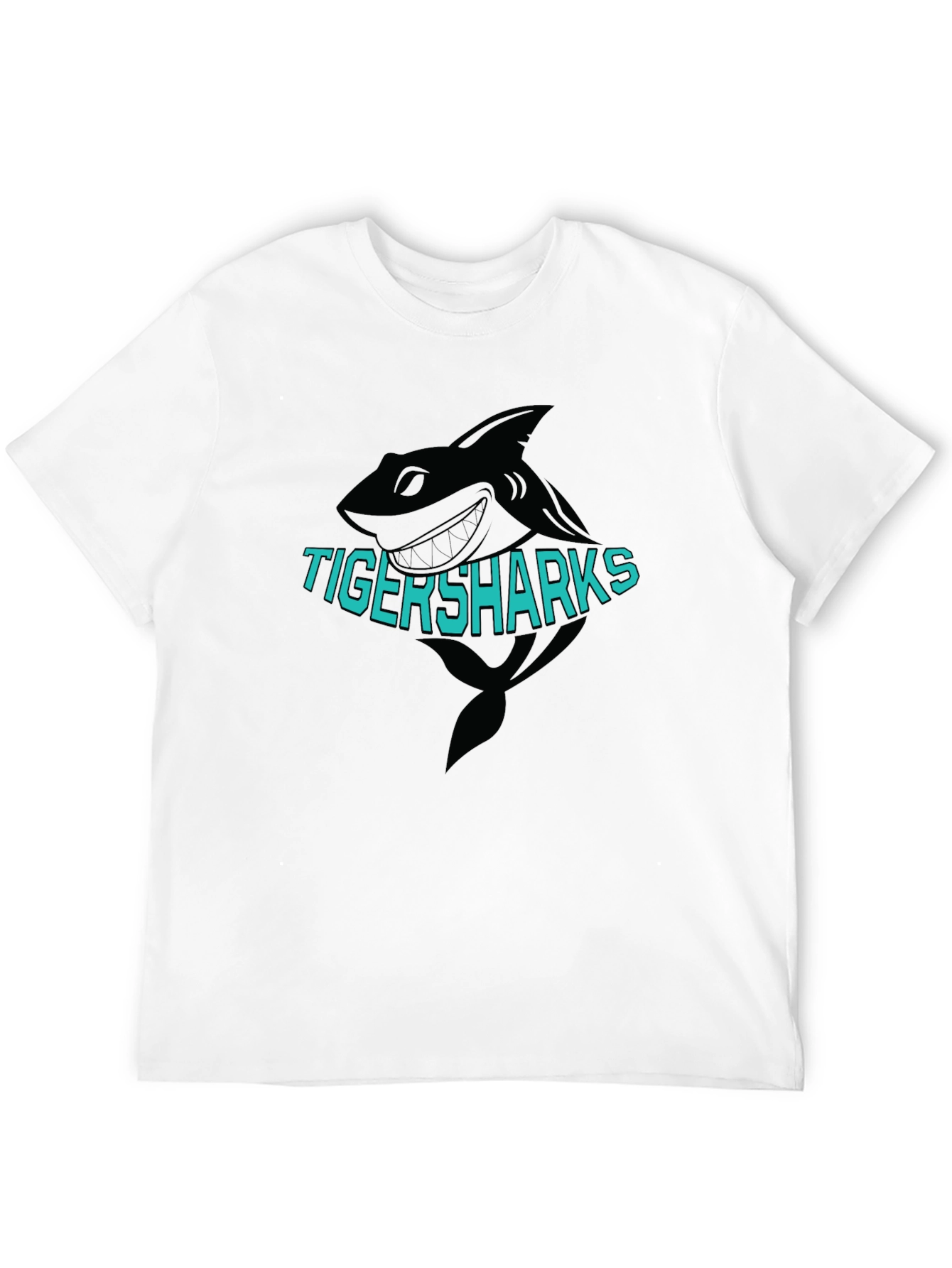TigerSharks Graphic Print Black T-Shirt