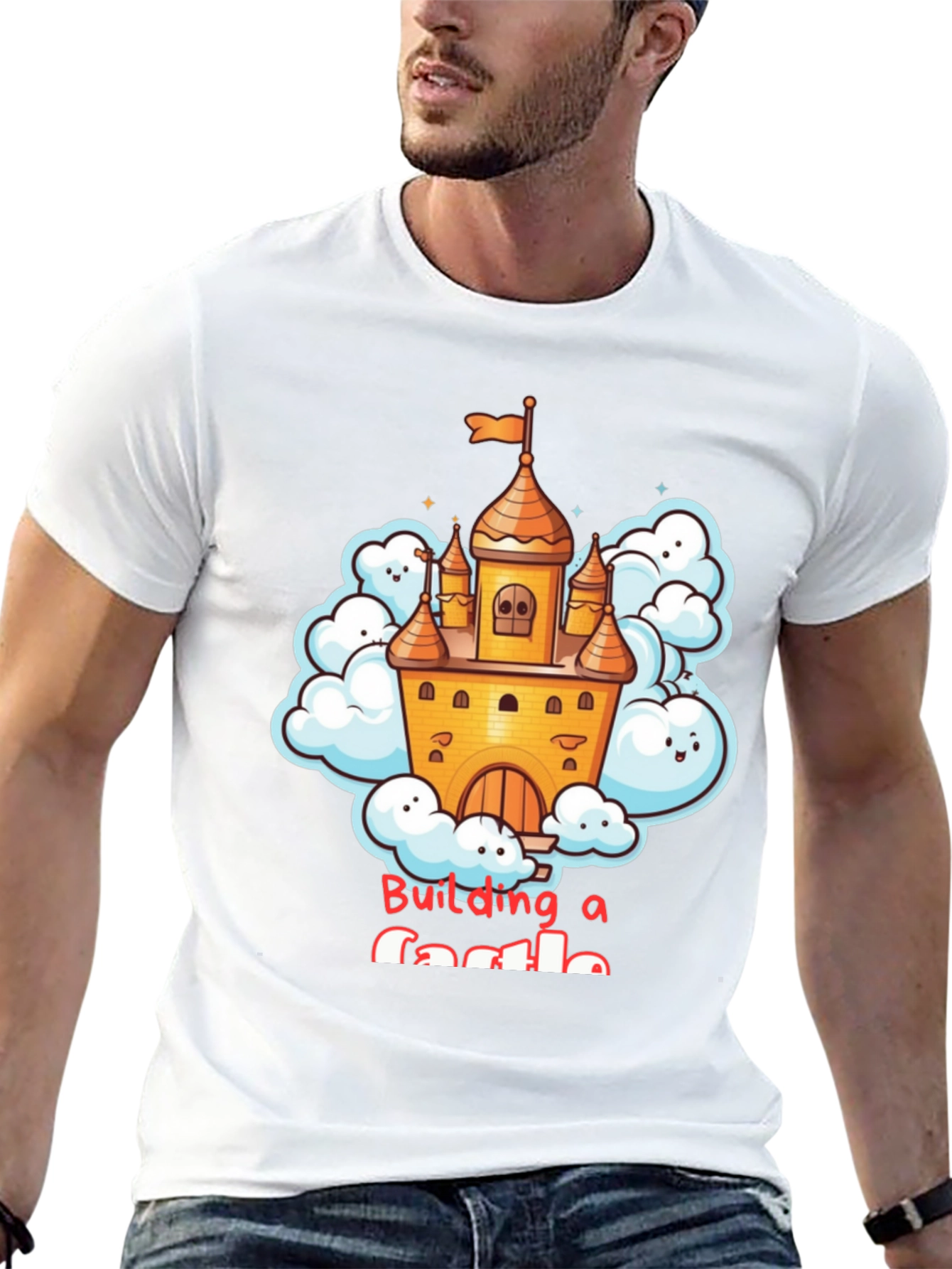 Building a Castle T-Shirt - Fun Cartoon Design