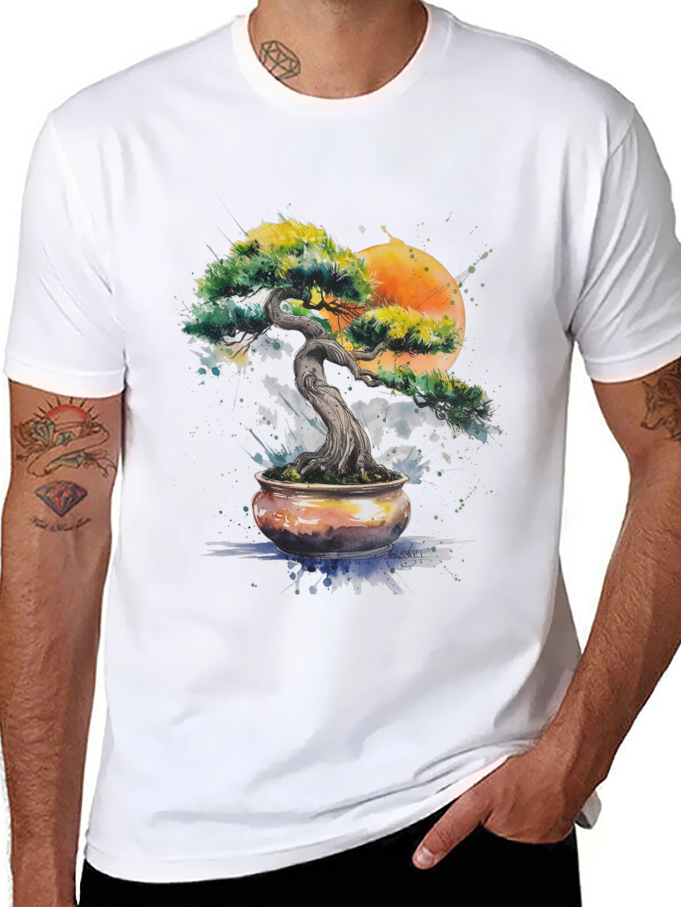 Bonsai Tree Art Graphic T-Shirt