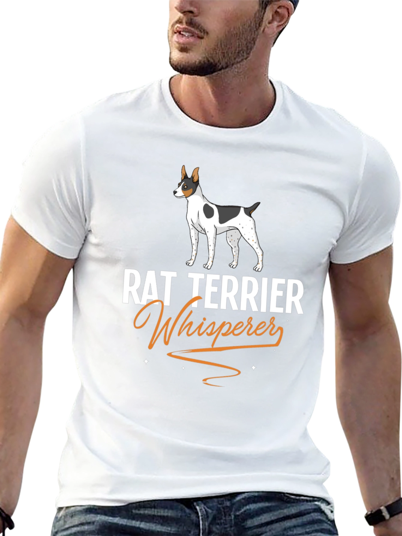 Rat Terrier Whisperer Black T-Shirt