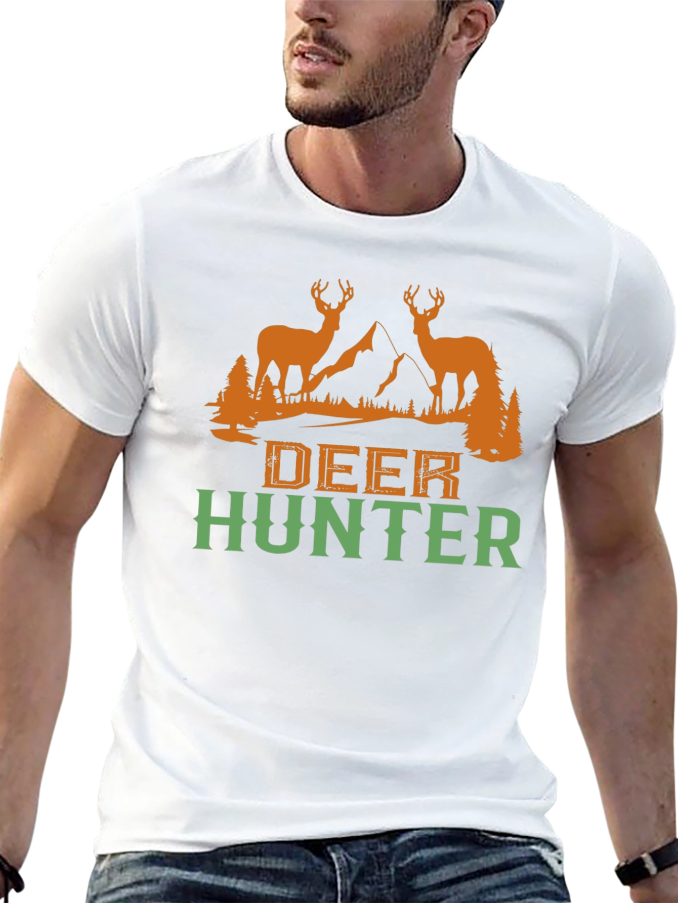 Deer Hunter Graphic Tee - Hunting Outdoors T-Shirt