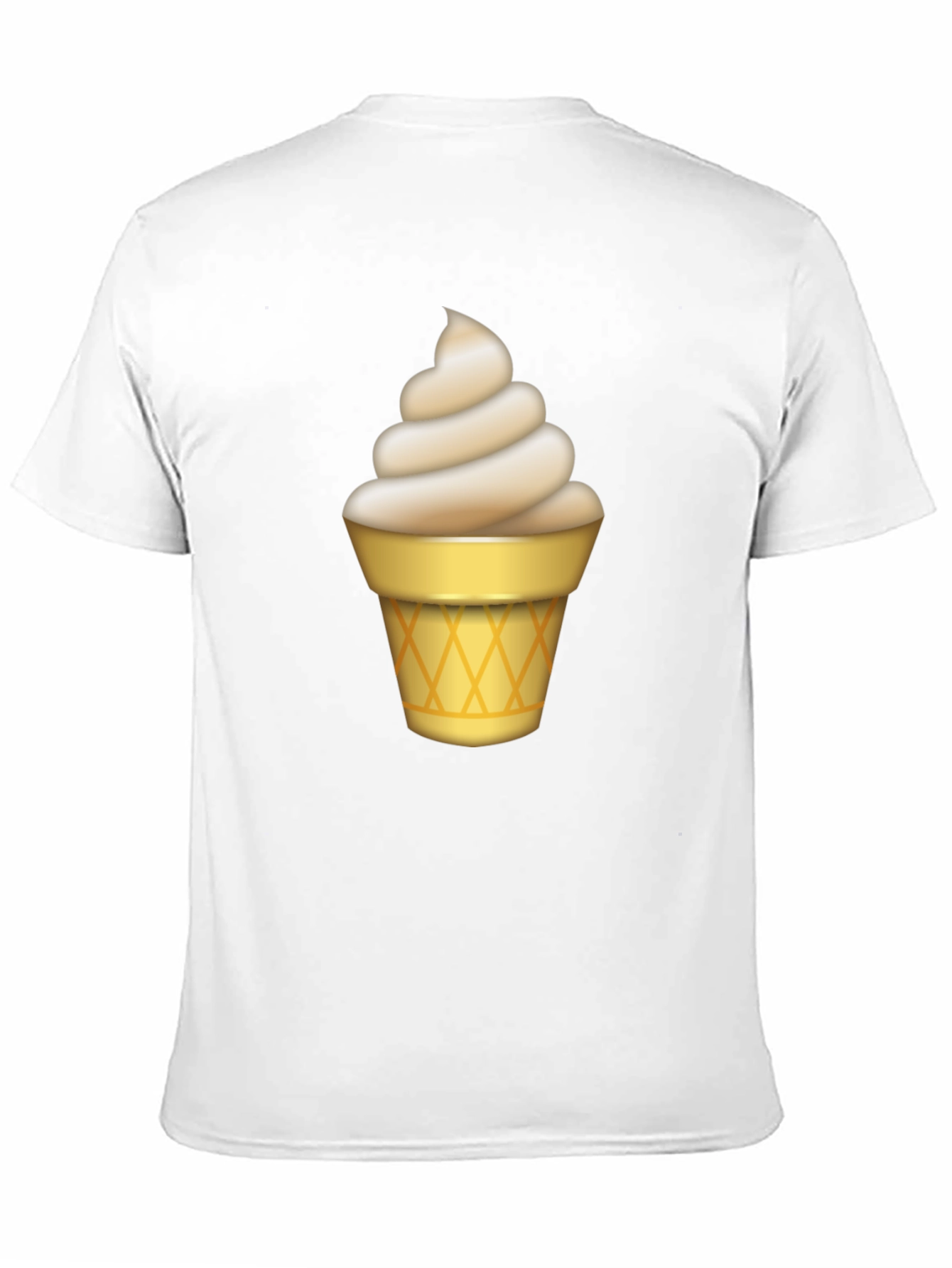 Ice Cream Cone Graphic Tee - Black Cotton T-Shirt