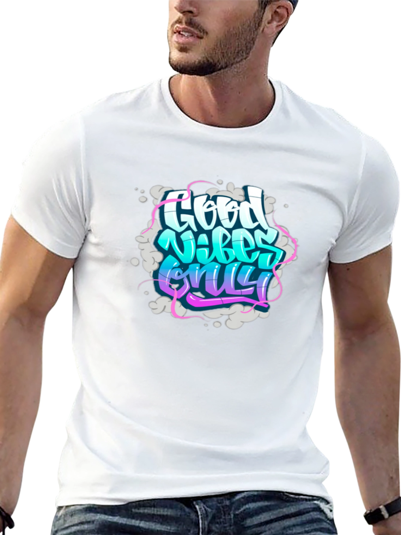 Good Vibes Only Graphic Tee - Stylish Black T-Shirt