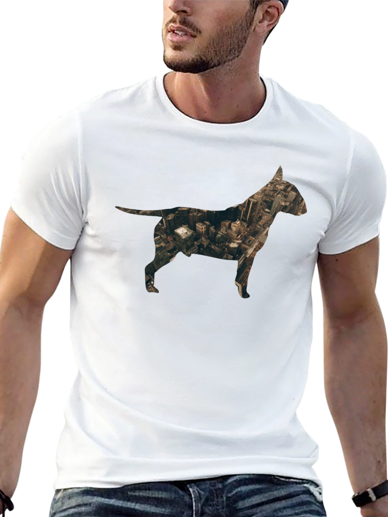 Urban Dog Silhouette T-Shirt - Mens Black Tee