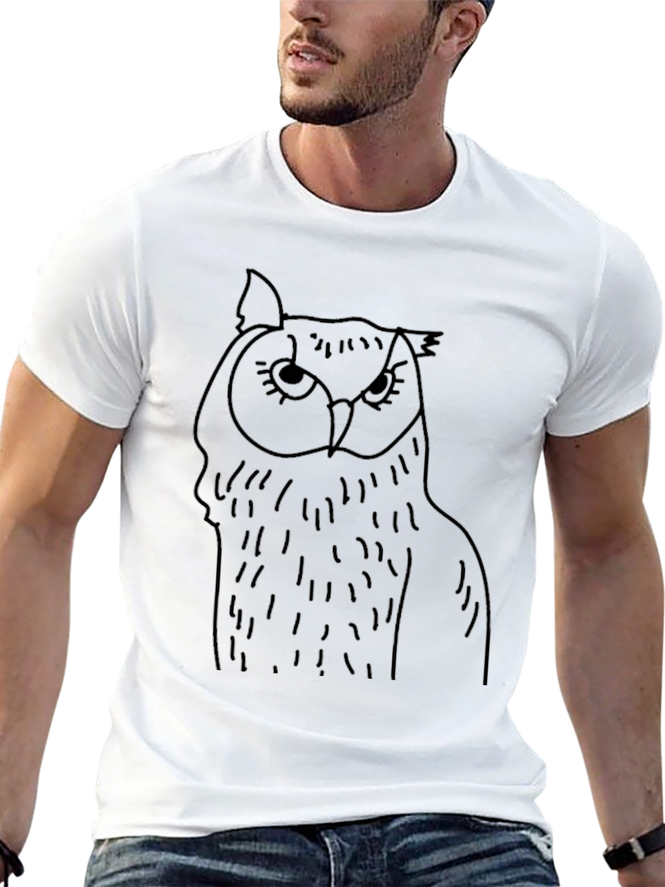 Owl Graphic Tee - Mens Black T-Shirt