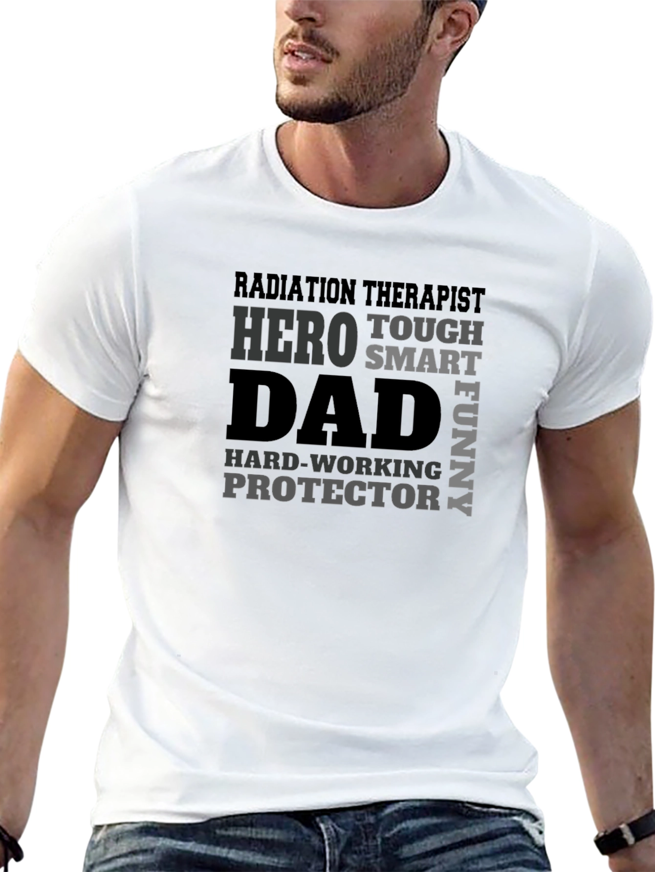 Radiation Therapist Dad T-Shirt Hero Protector Gift