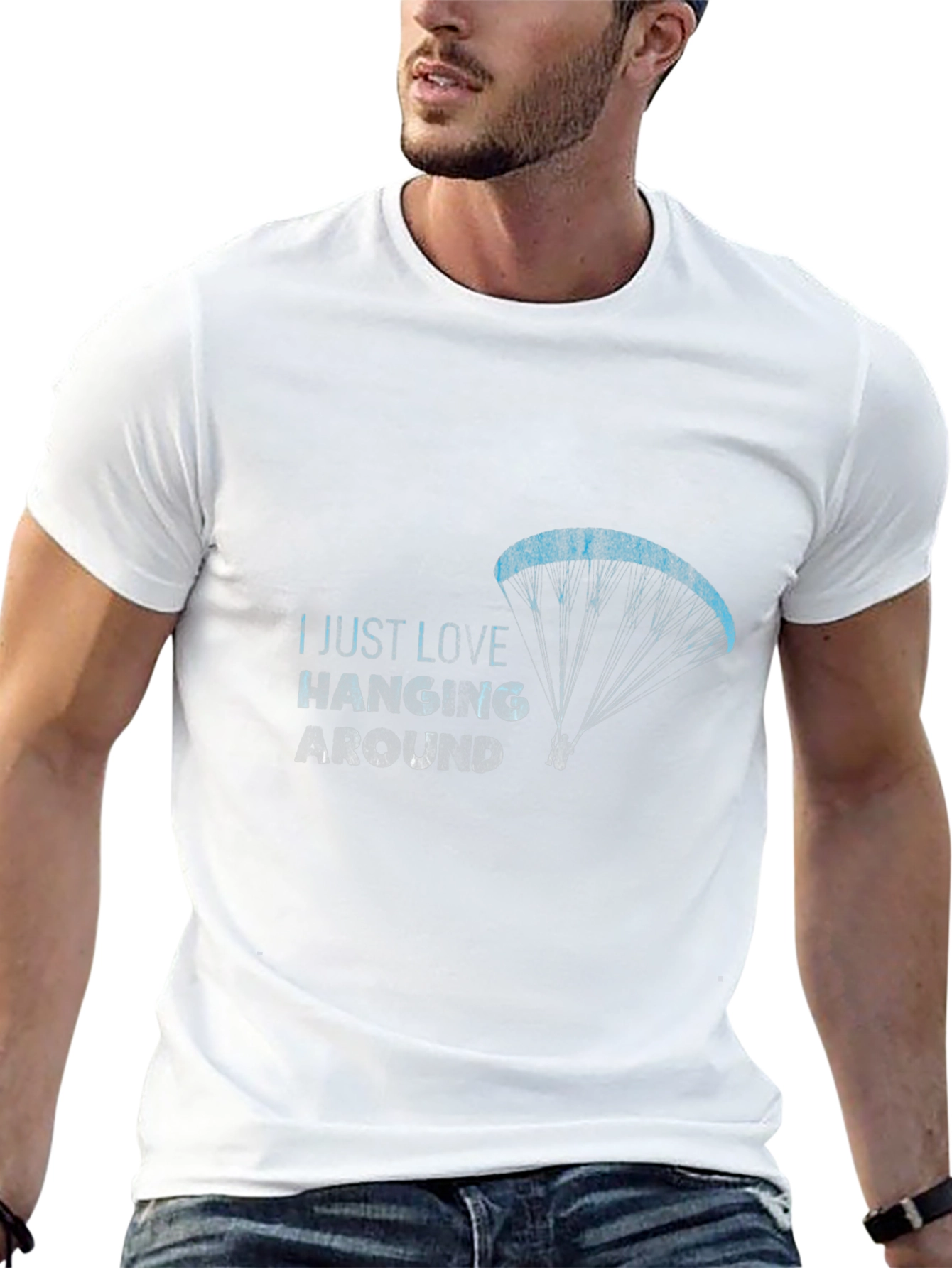 Hanging Around Paragliding Black T-Shirt