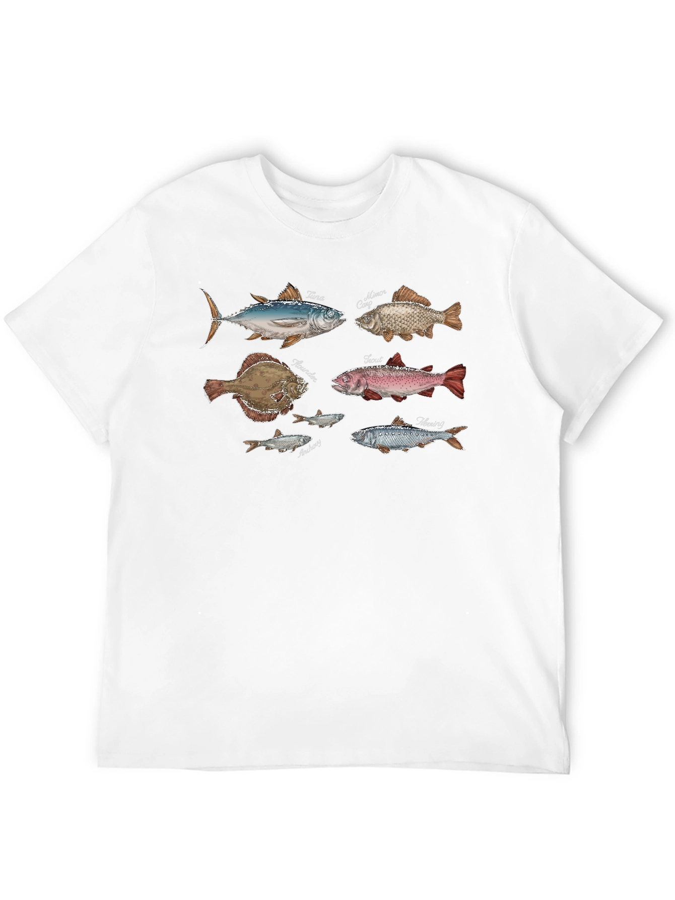Fish Species Graphic Print Tee