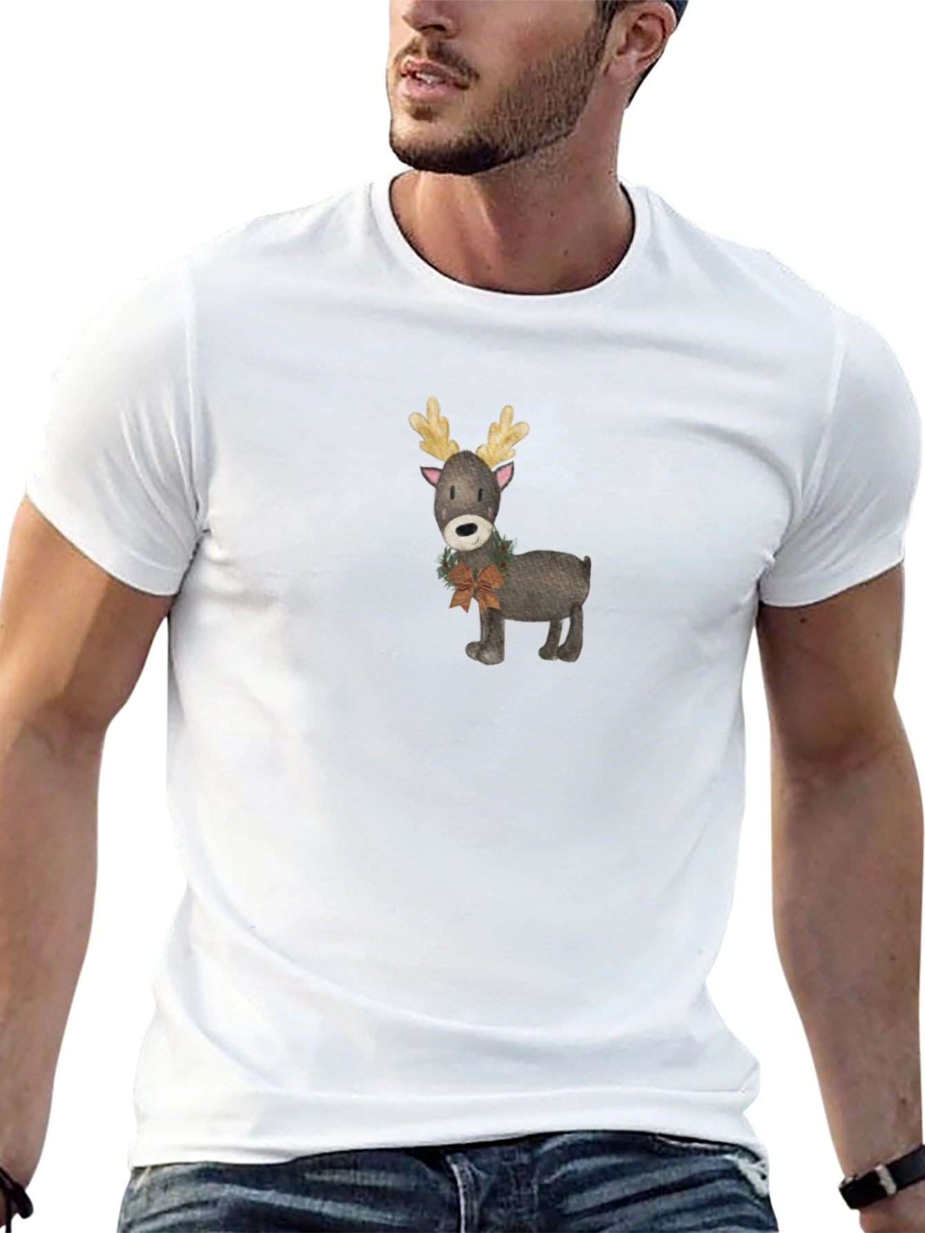 Festive Reindeer Graphic Tee