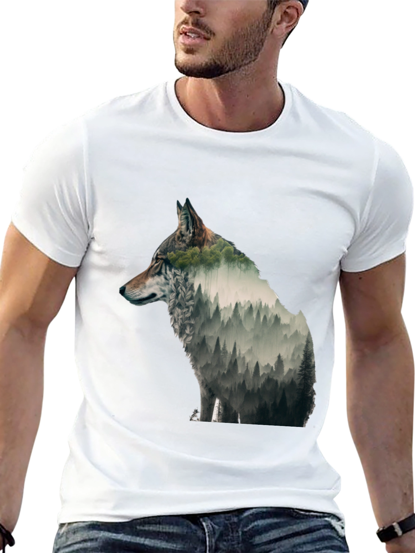 Wolf Forest Graphic Tee - Nature Inspired Design