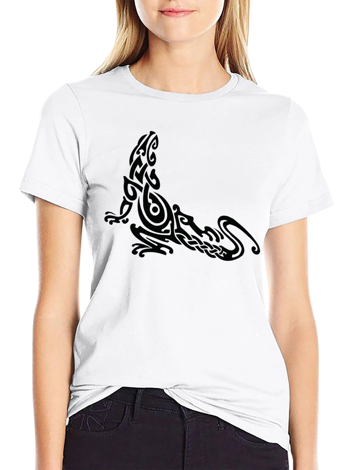 Tribal Gecko Black T-Shirt