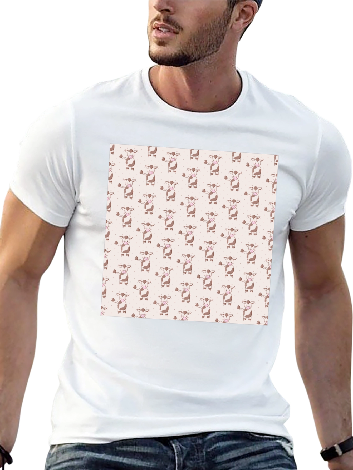 Cow Print T-Shirt - Quirky & Comfortable