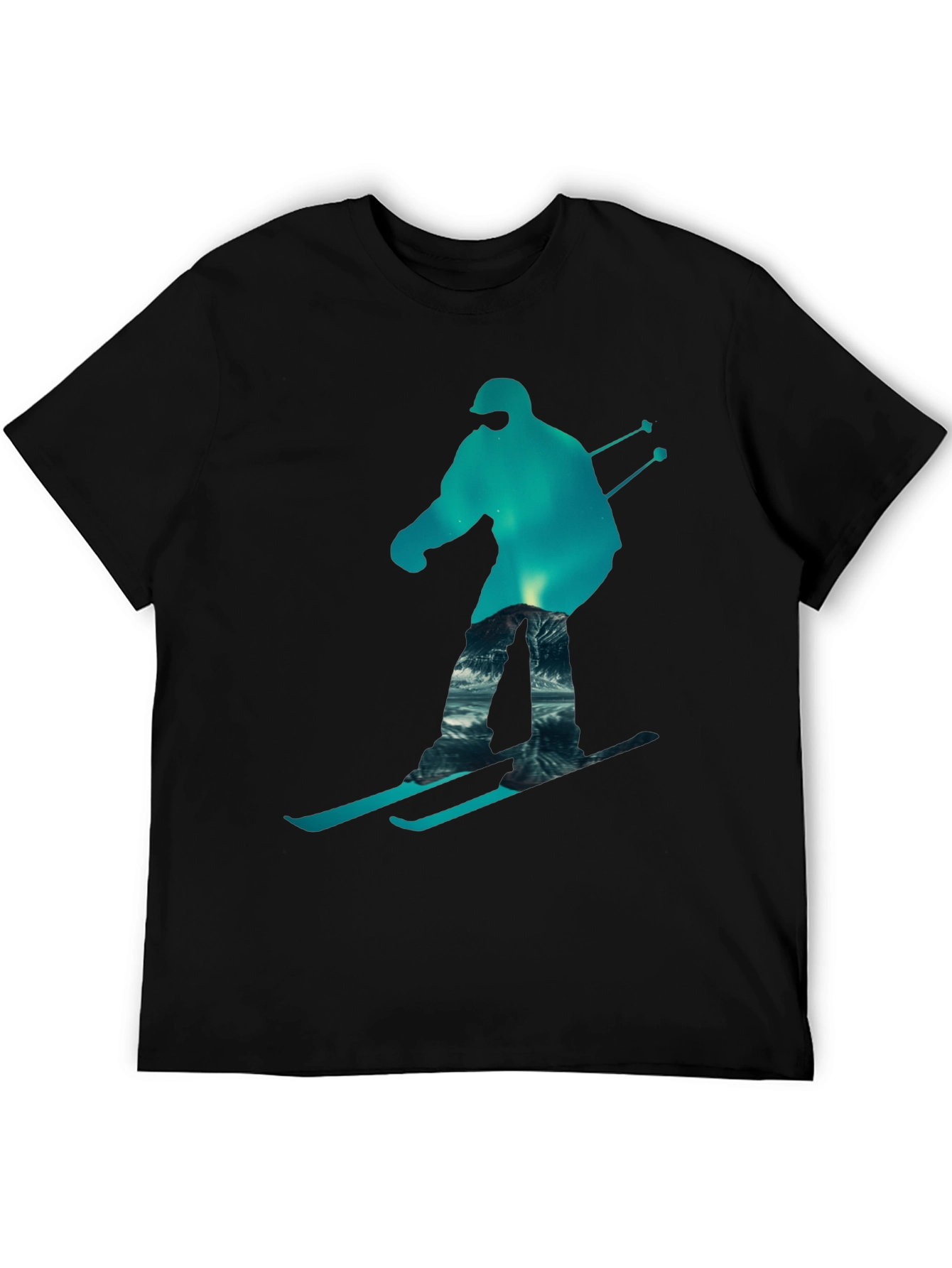 Skier Silhouette Graphic T-Shirt