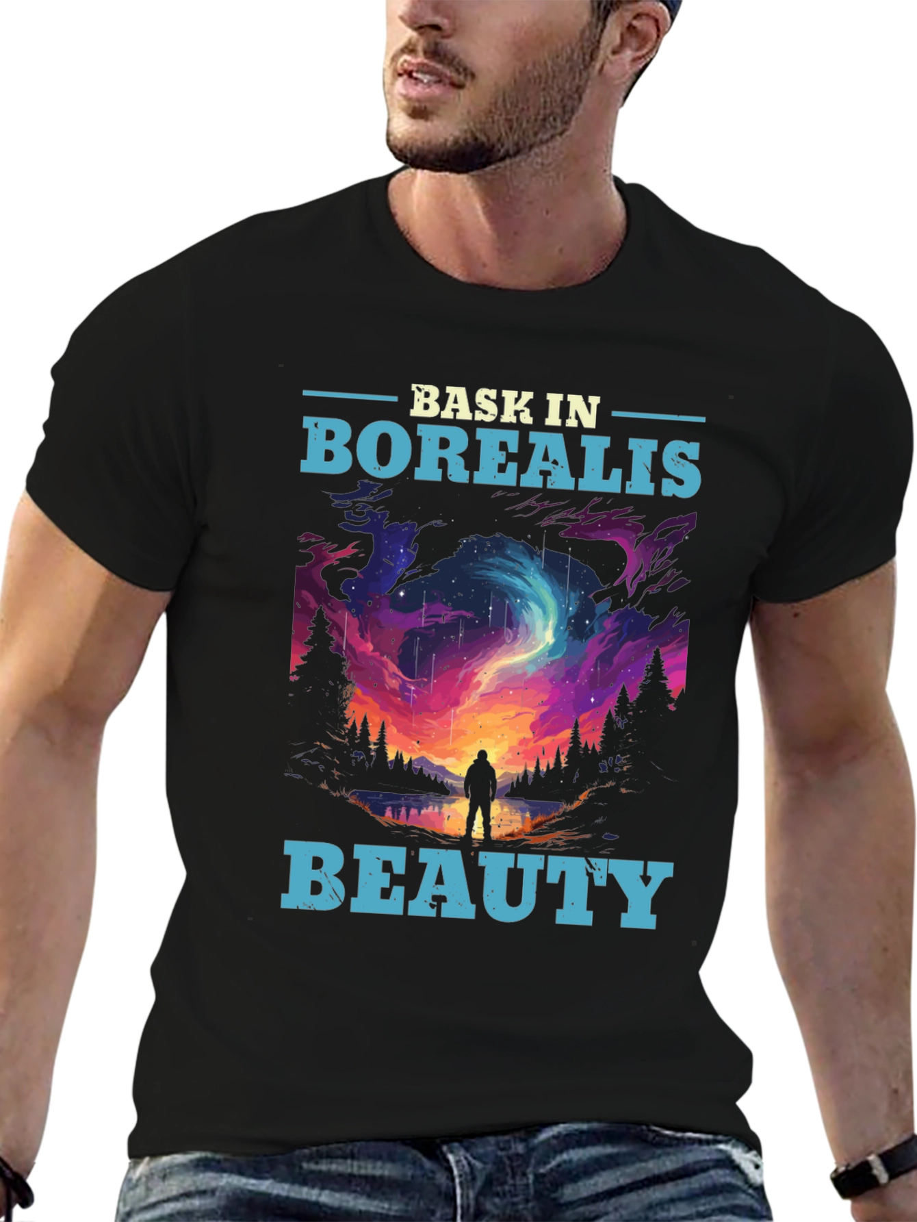 Bask in Borealis Beauty Graphic T-Shirt