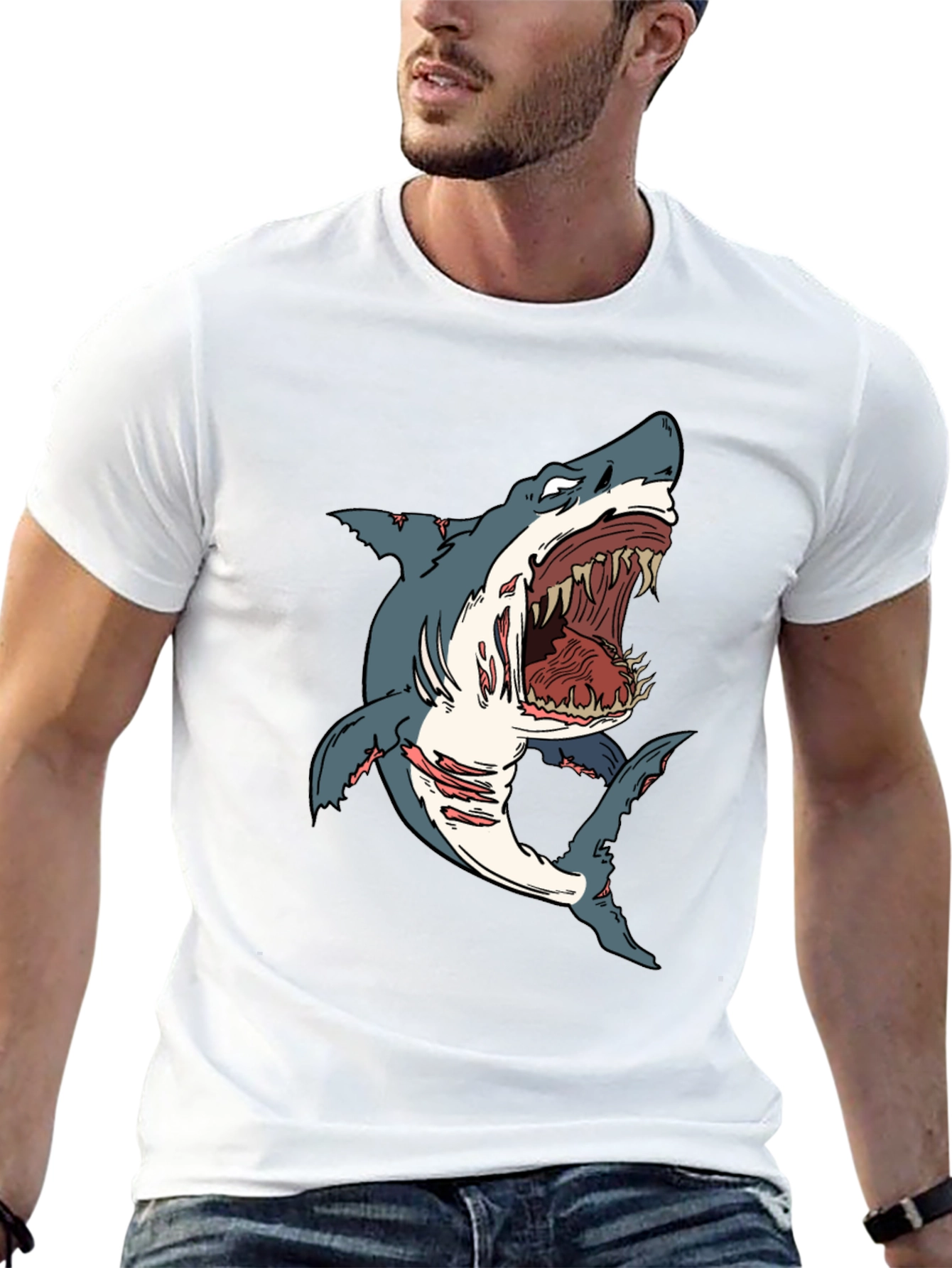 Shark Graphic Black T-Shirt