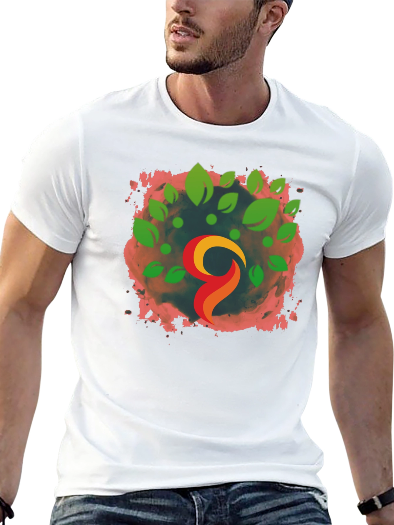 Natures Flame Black Tee - Artistic Comfort