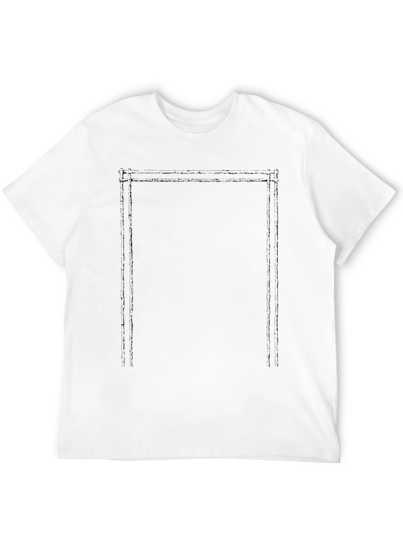 Mens Graphic Border Black T-Shirt