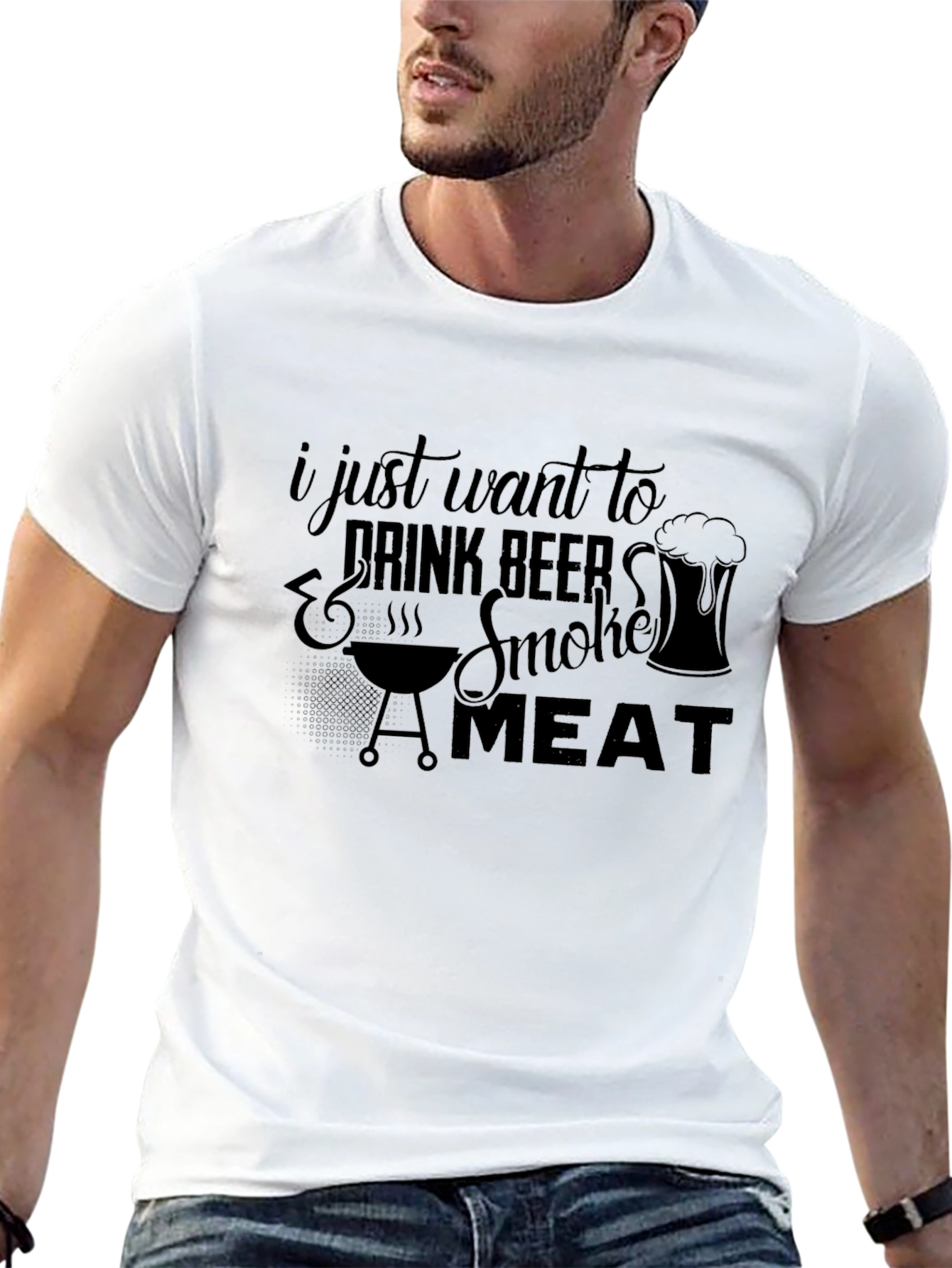 Drink Beer & Smoke Meat Graphic Tee