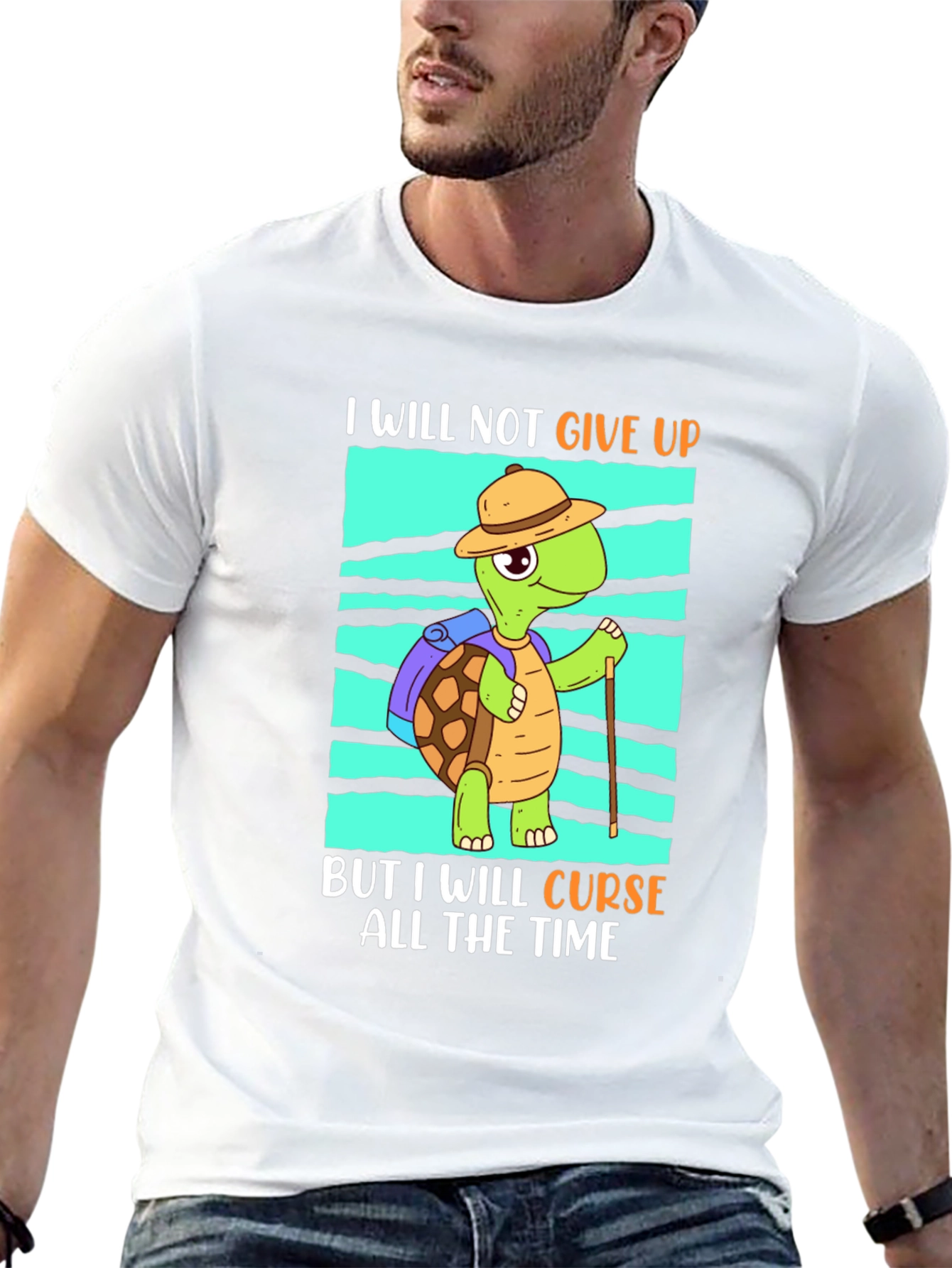Funny Turtle Hiking T-Shirt: I Will Curse