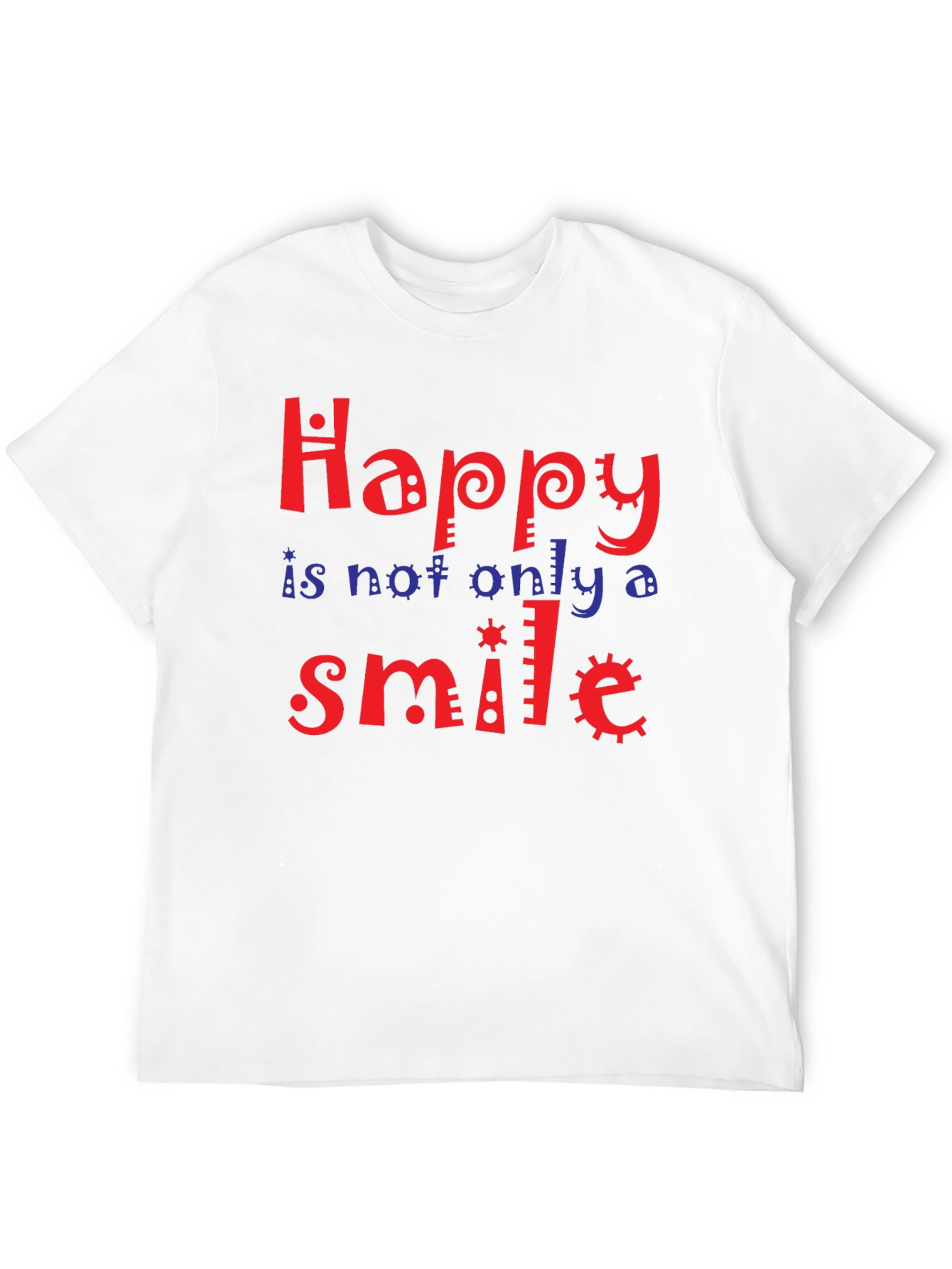 Happy Smile Graphic Tee - Soft Cotton Blend